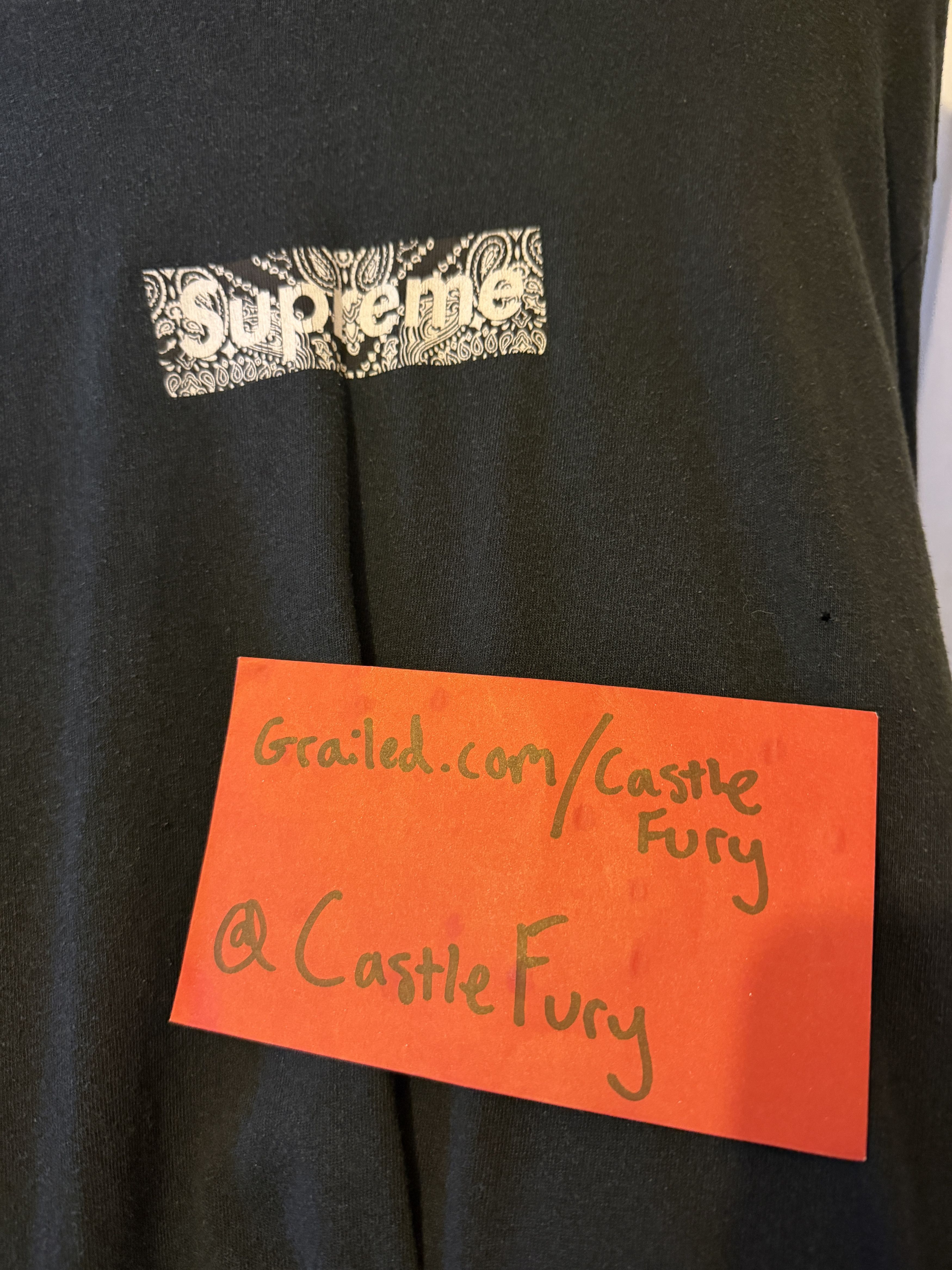 Supreme Supreme Paisley Box Logo Tee 2001 Size US L / EU 52-54 / 3 - 5 Thumbnail