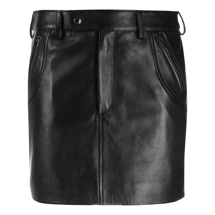 Tom Ford o1w1db10225 GCL848 Leather Mini Skirt in Black Size 30" / US 8 / IT 44 - 1 Thumbnail