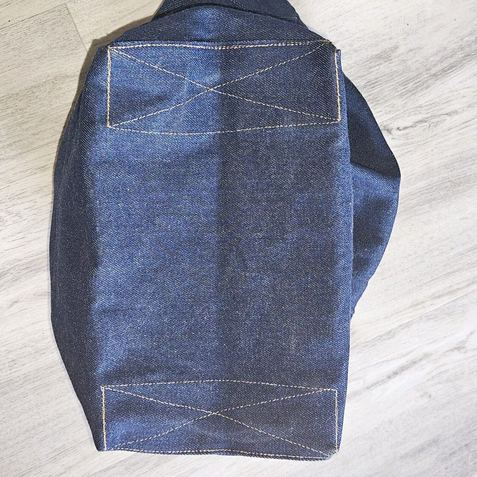 Handmade Prison Inmate Made Reusable Shopping Tote Blue Denim Bag Size ONE SIZE - 9 Thumbnail