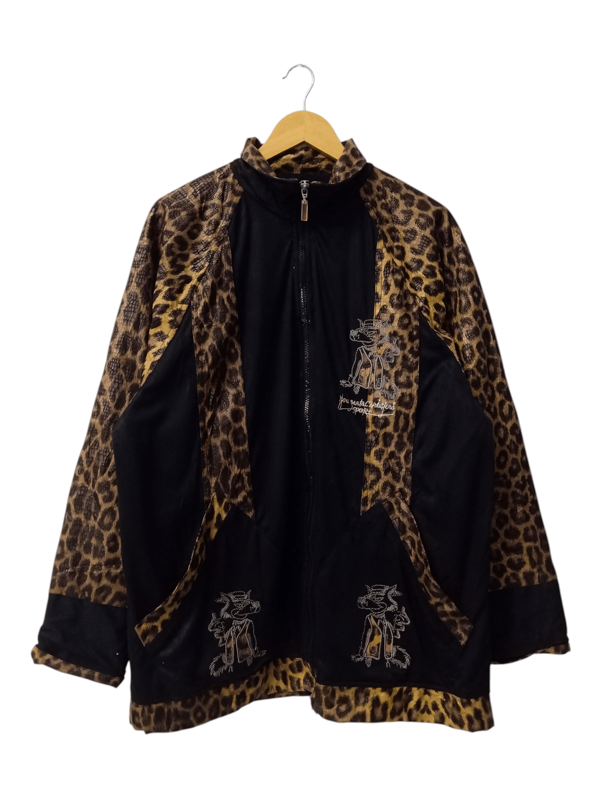 Vintage Vintage Jean Charies Leopard Zipper Jacket Size US XL / EU 56 / 4 - 2 Thumbnail