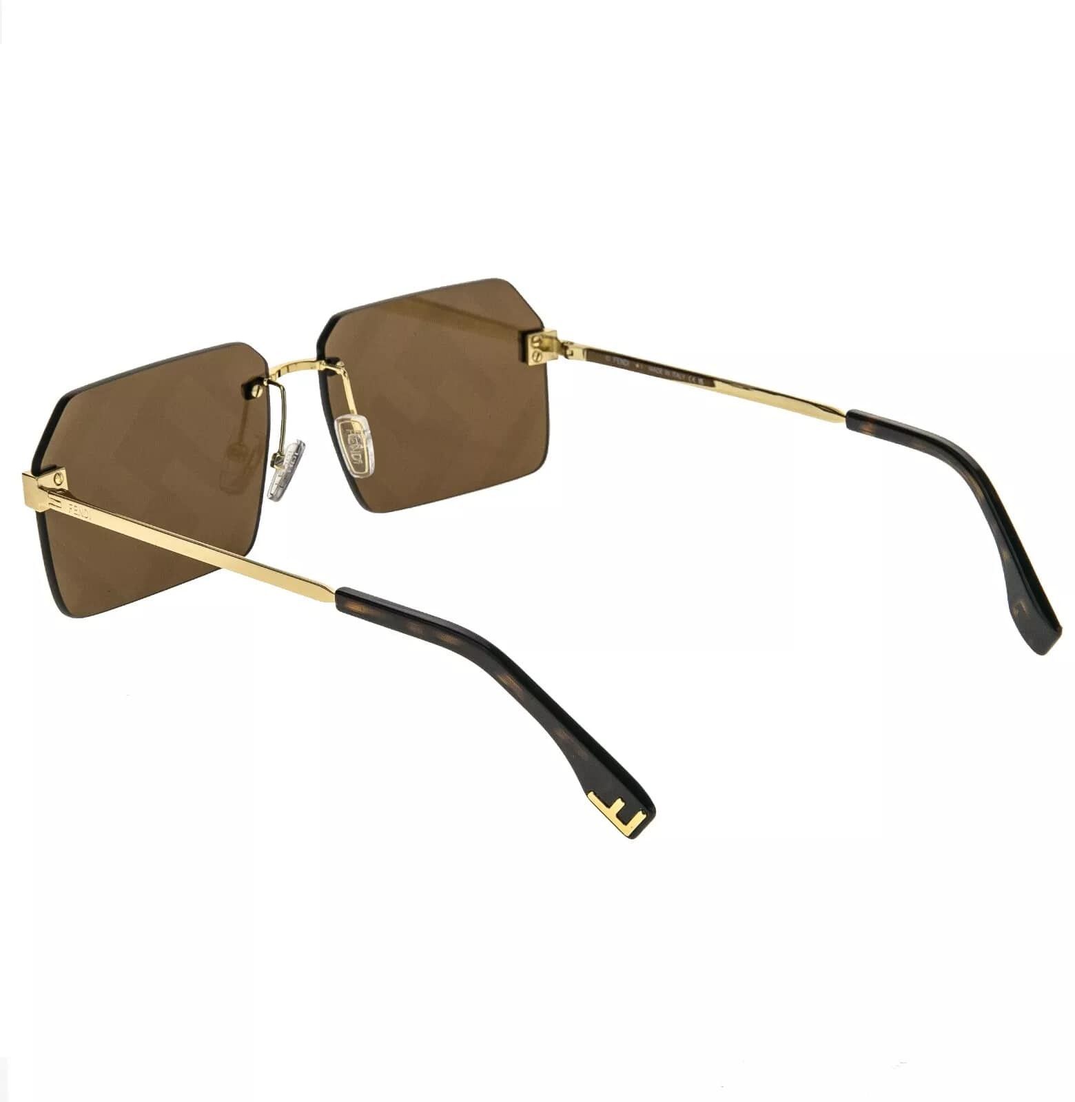 Fendi FENDI FS SKY 40043 Gold FF Mirrored Sunglasses FE40043U 33G Size ONE SIZE - 7 Thumbnail