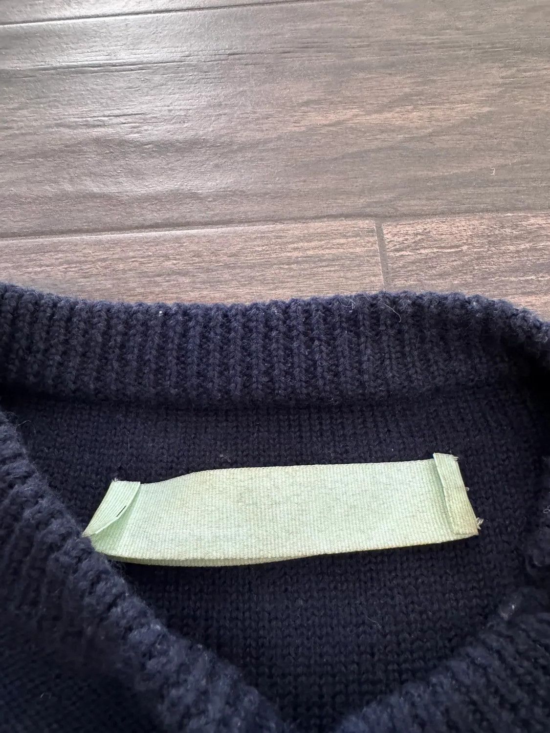 Off-White Off-White Distressed Intarsia Logo Wool Sweater Size US M / EU 48-50 / 2 - 11 Thumbnail