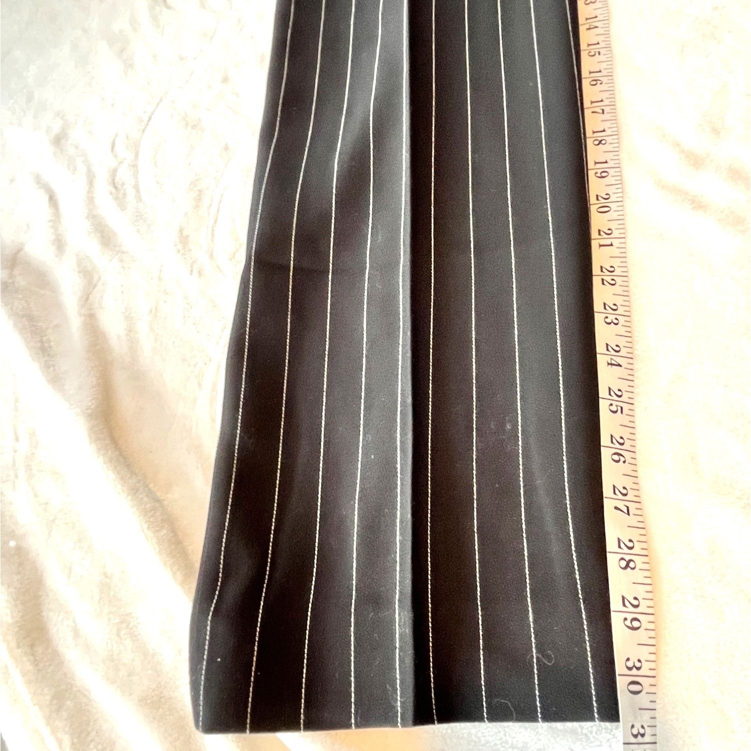 Vintage Worldly Things Pinstriped Wool Pants Womens Sz 12 Black & Wh Size 34" / US 12 / IT 48 - 7 Thumbnail
