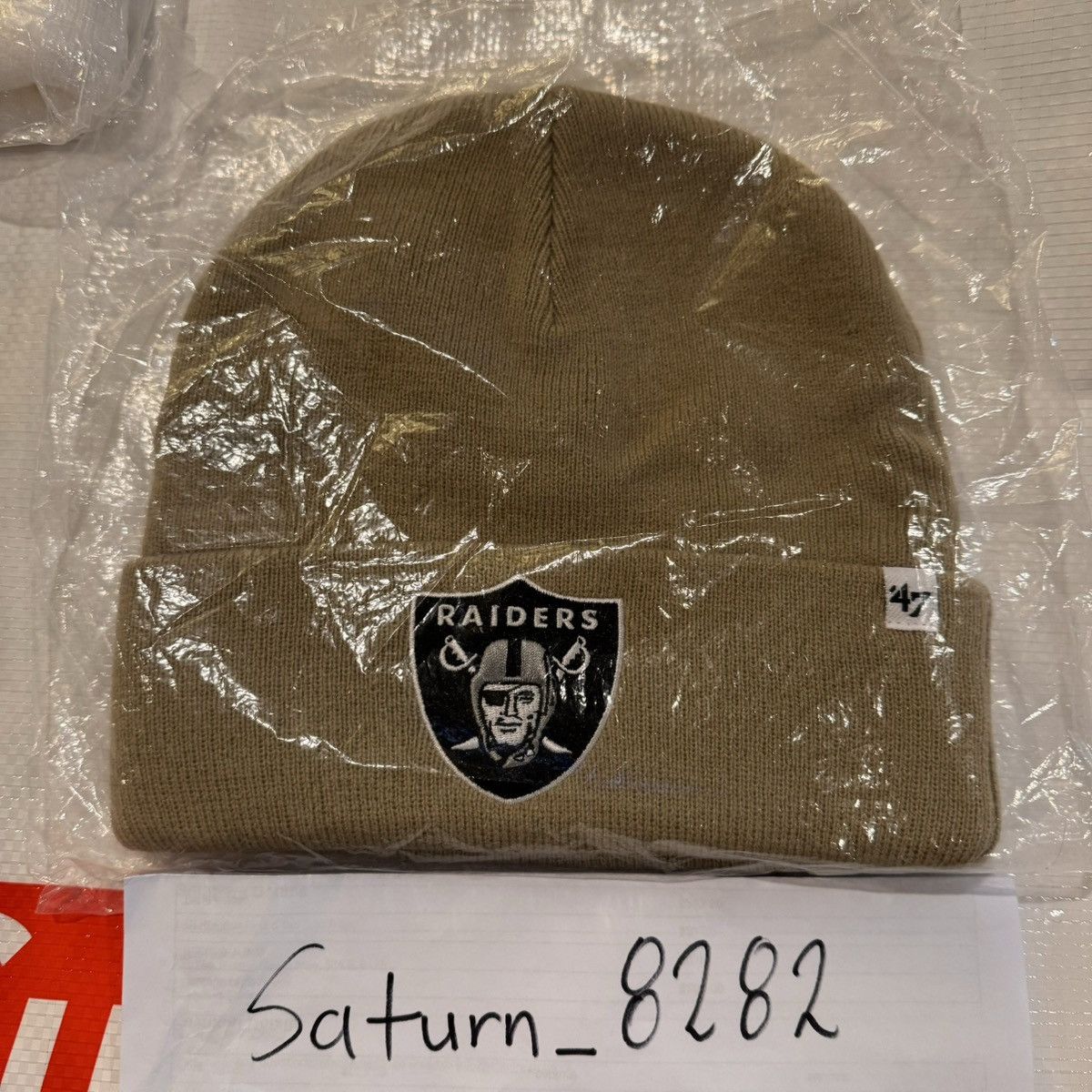 Supreme Supreme x NFL x 47 brand raiders beanie | Grailed