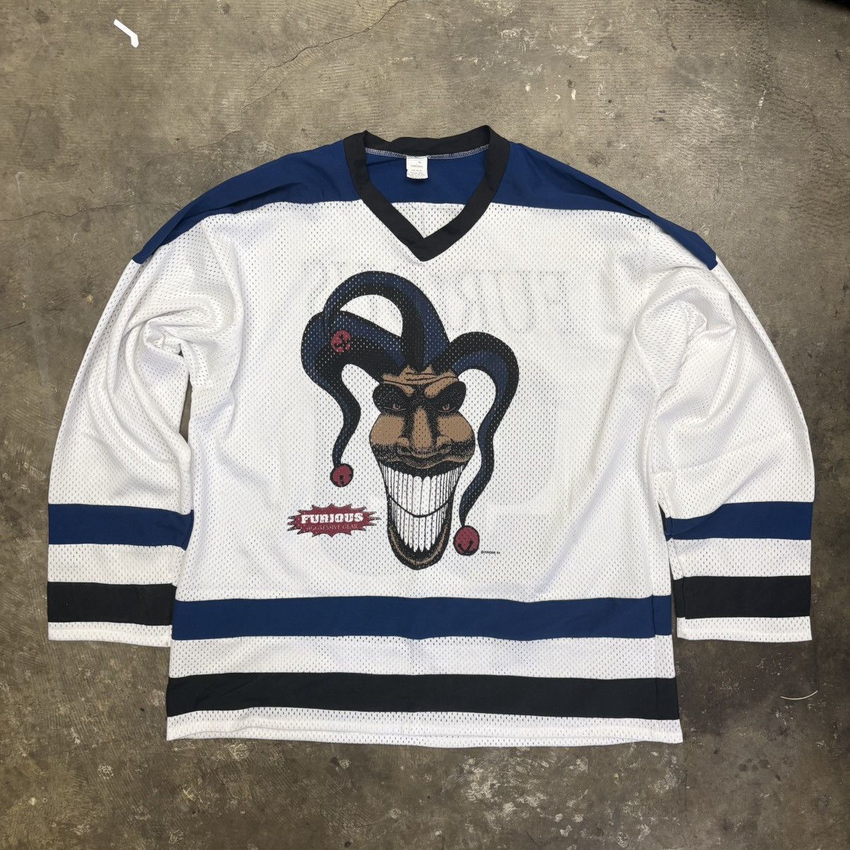 Vintage Y2K Furious Aggressive Hip Hop Hockey Jersey Size US XL / EU 56 / 4 - 1 Thumbnail