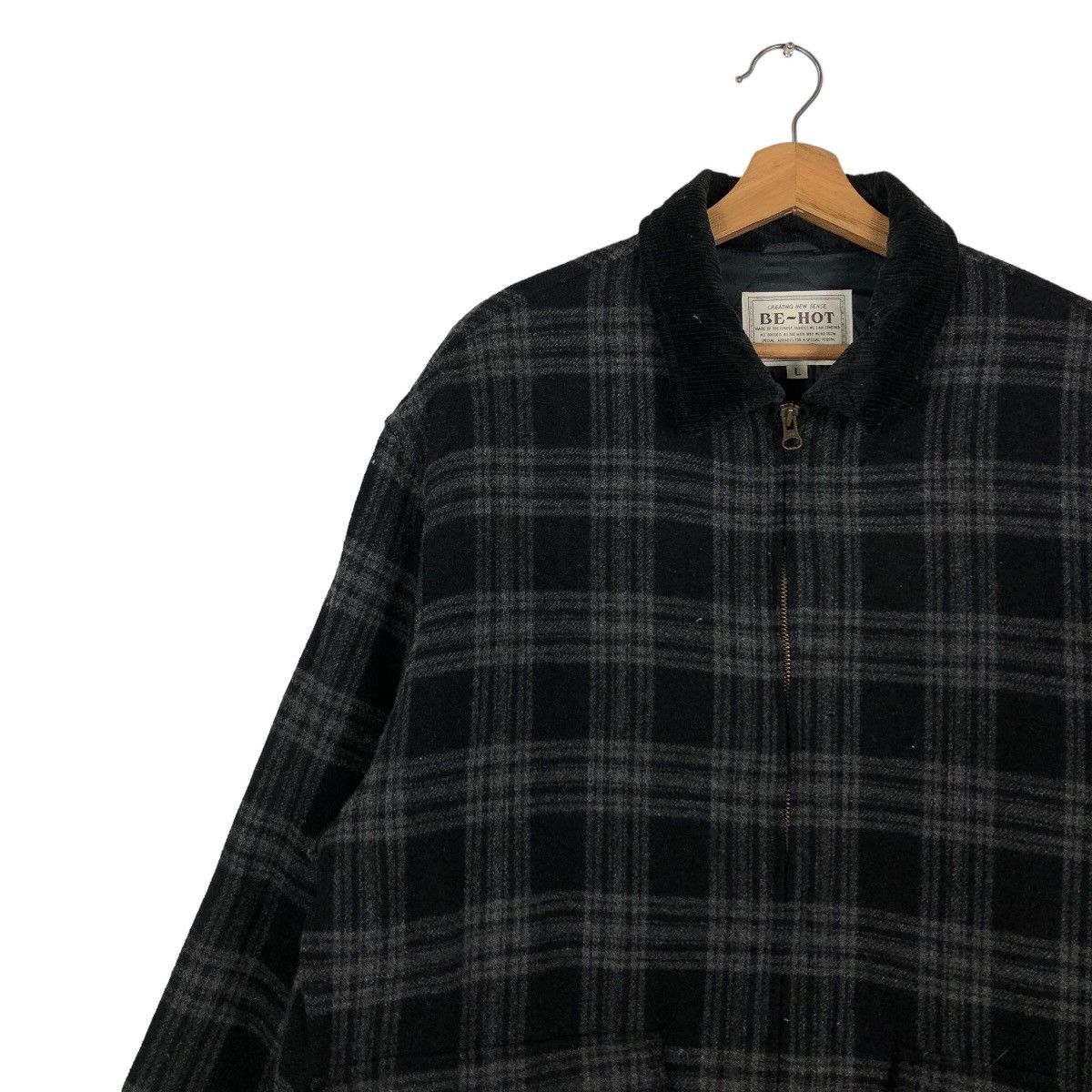 Japanese Brand 🔥Vintage Wool Chore Jacket Be-Hot Japan Tartan Design Size US L / EU 52-54 / 3 - 7 Thumbnail