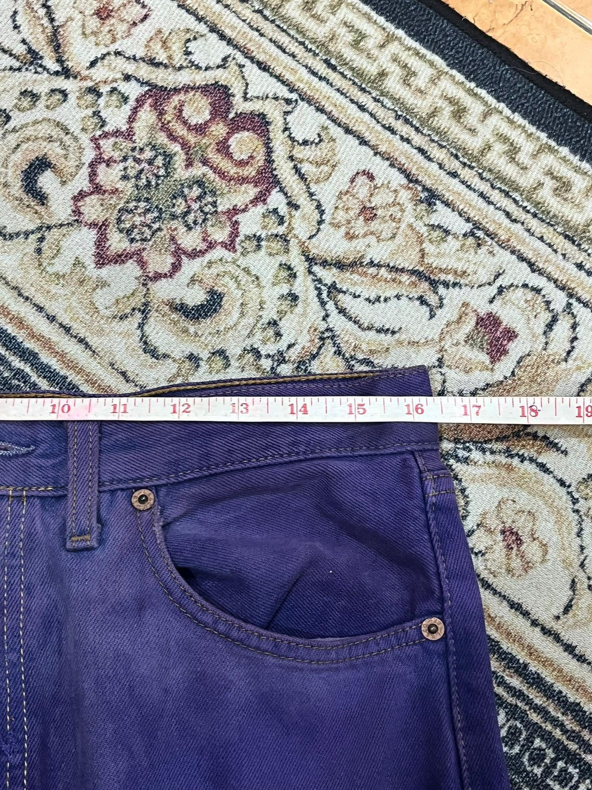 Levi's × Vintage Vtg 90's Levis 501 Purple Dyed Denim Pants Size US 32 / EU 48 - 4 Thumbnail