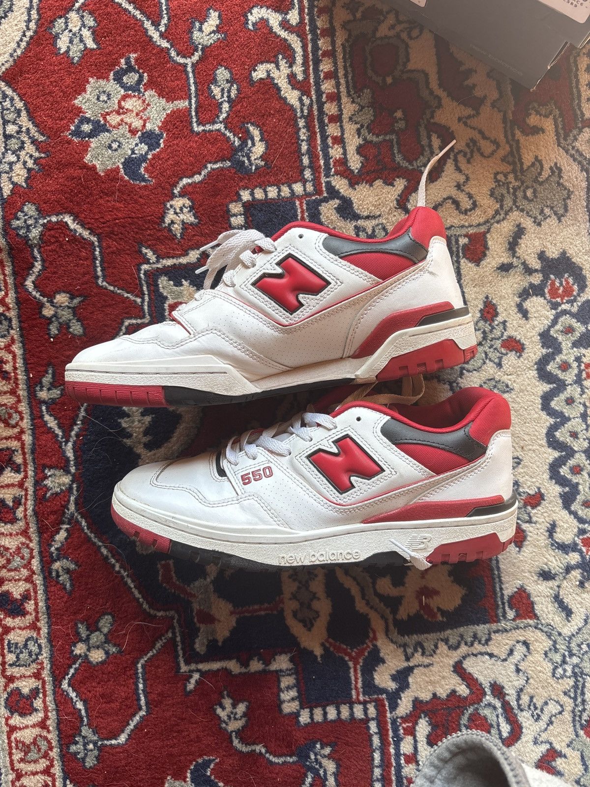 New Balance red/white new balance 550 Size US 10.5 / EU 43-44 - 2 Thumbnail