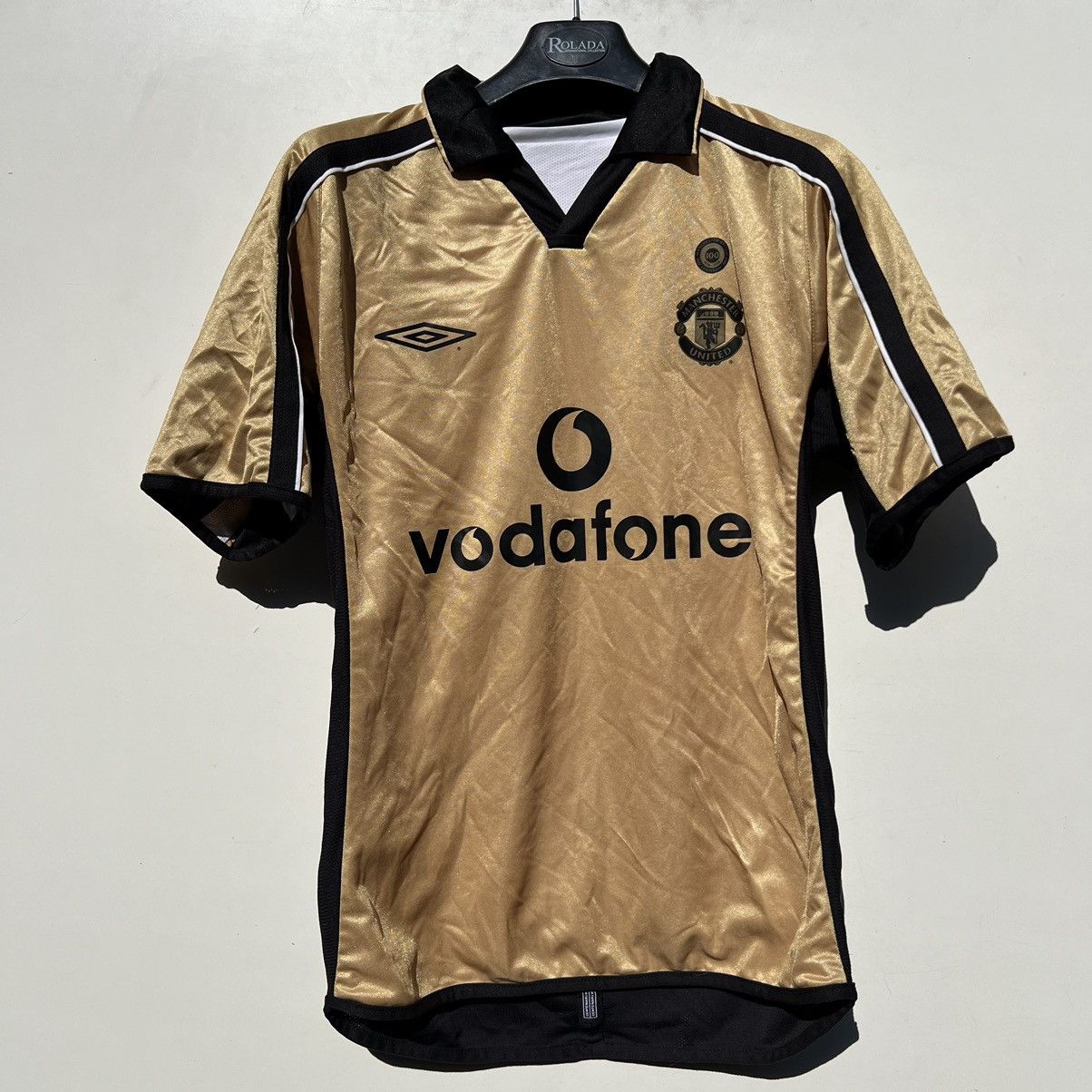 Umbro × Vintage MANCHESTER UNITED 2001-2002 DOUBLE SIDED FOOTBALL Shirt Size US S / EU 44-46 / 1 - 2 Thumbnail