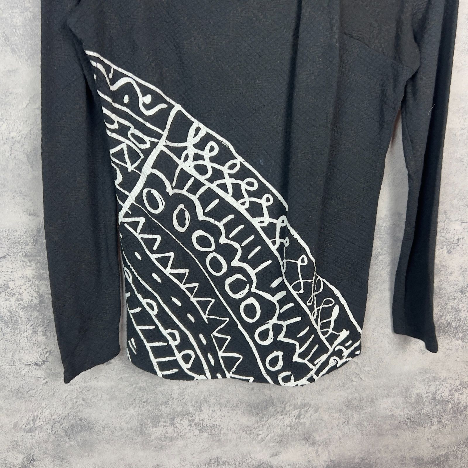 Desigual Desigual Blouse Women's Size M Black Viscos Long Sleeve` Size M / US 6-8 / IT 42-44 - 3 Thumbnail