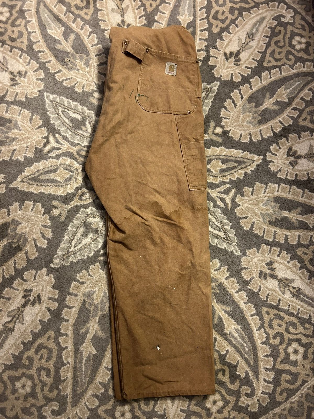 Carhartt × Vintage 1970s Carhartt Double Knee Overalls Size US 42 / EU 58 - 3 Thumbnail