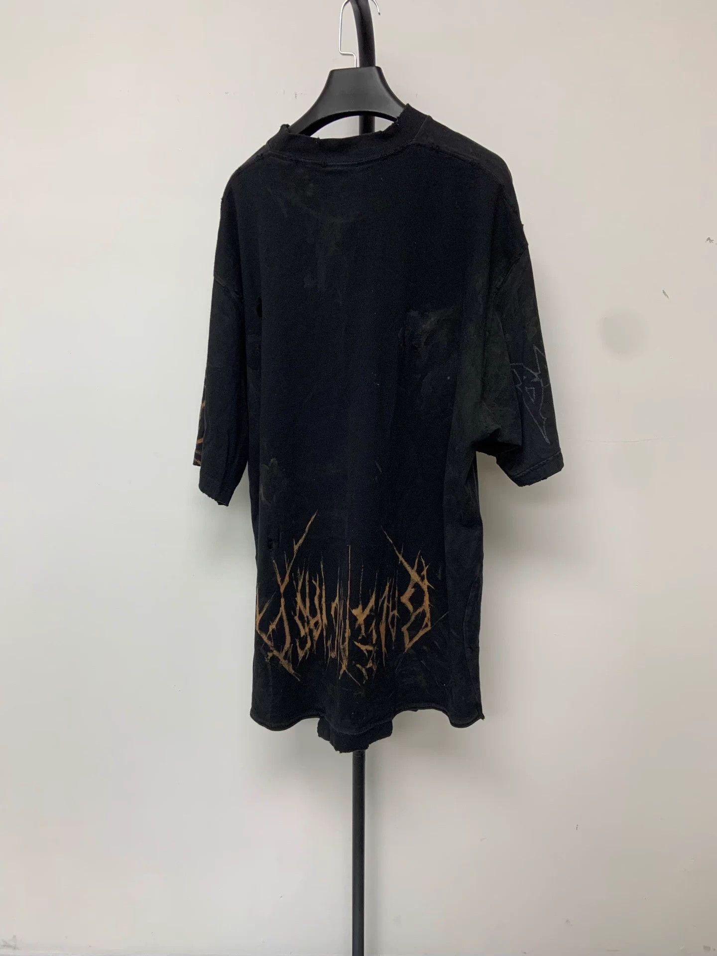 Balenciaga Balenciaga logo print oversized unisex black short Tee Size XL / US 12-14 / IT 48-50 - 2 Thumbnail
