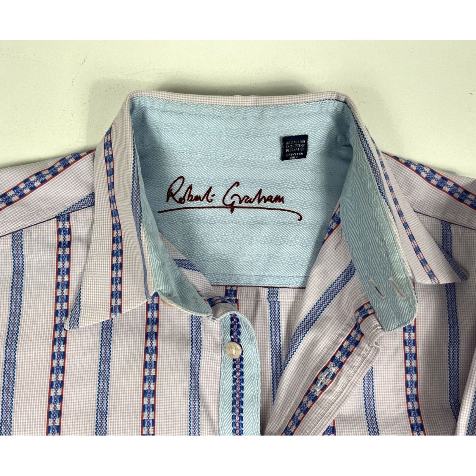Robert Graham Robert Graham Button-Up Shirt Striped Mens L Multicolor 100% Cotton Casual Shirt Size US L / EU 52-54 / 3 - 5 Thumbnail