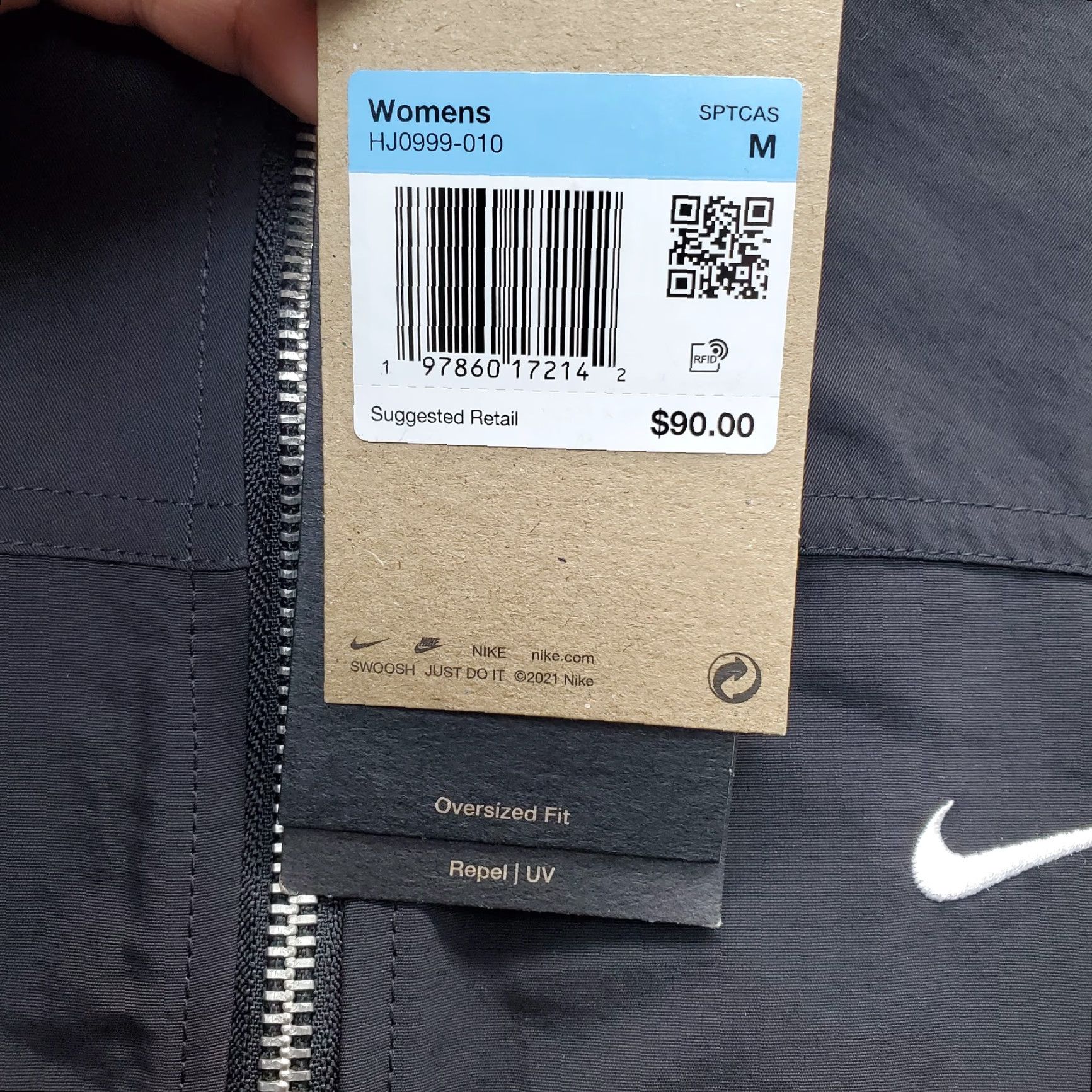 Nike Nike Everything Woven Jacket Womens M Black Full Zip HJ0999-010 Jacket Size M / US 6-8 / IT 42-44 - 5 Thumbnail