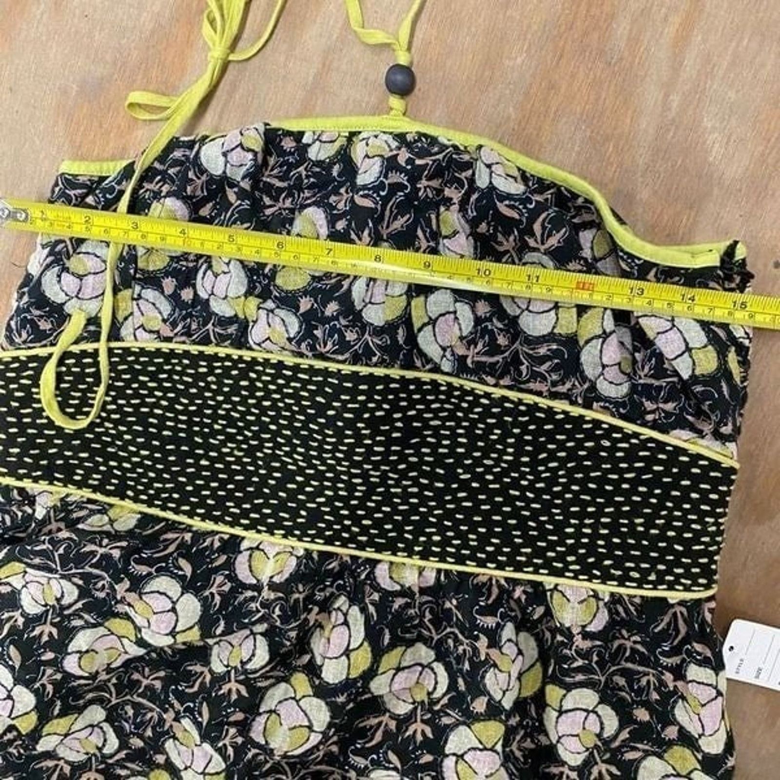Free People Free People Linen Floral Halter Babydoll Blouse Top, 12 Size XL / US 12-14 / IT 48-50 - 7 Thumbnail