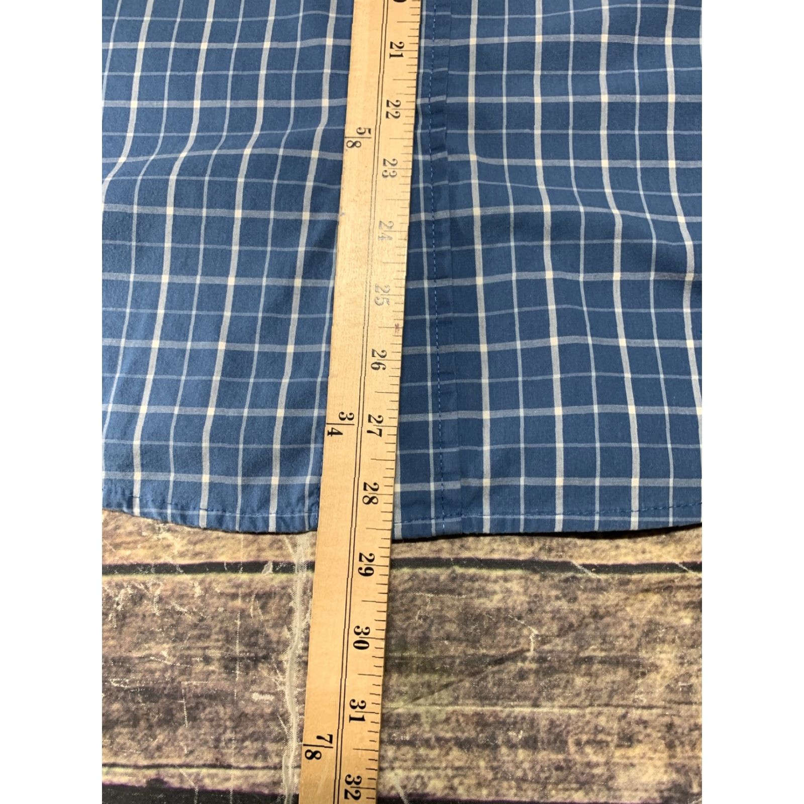 Wrangler Wrangler Short Sleeve Shirt Men's XL Blue White Plaid Button-Up Western Clothing Size US XL / EU 56 / 4 - 3 Thumbnail