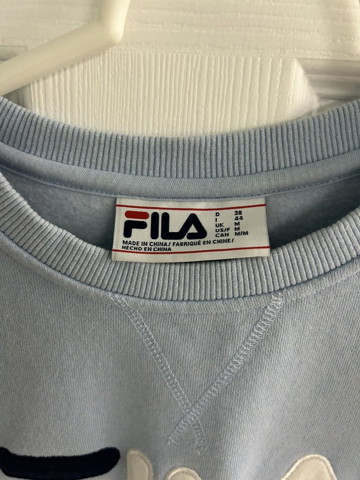Fila FILA Embroidered Baby Blue Crewneck Sweater Size US M / EU 48-50 / 2 - 4 Thumbnail