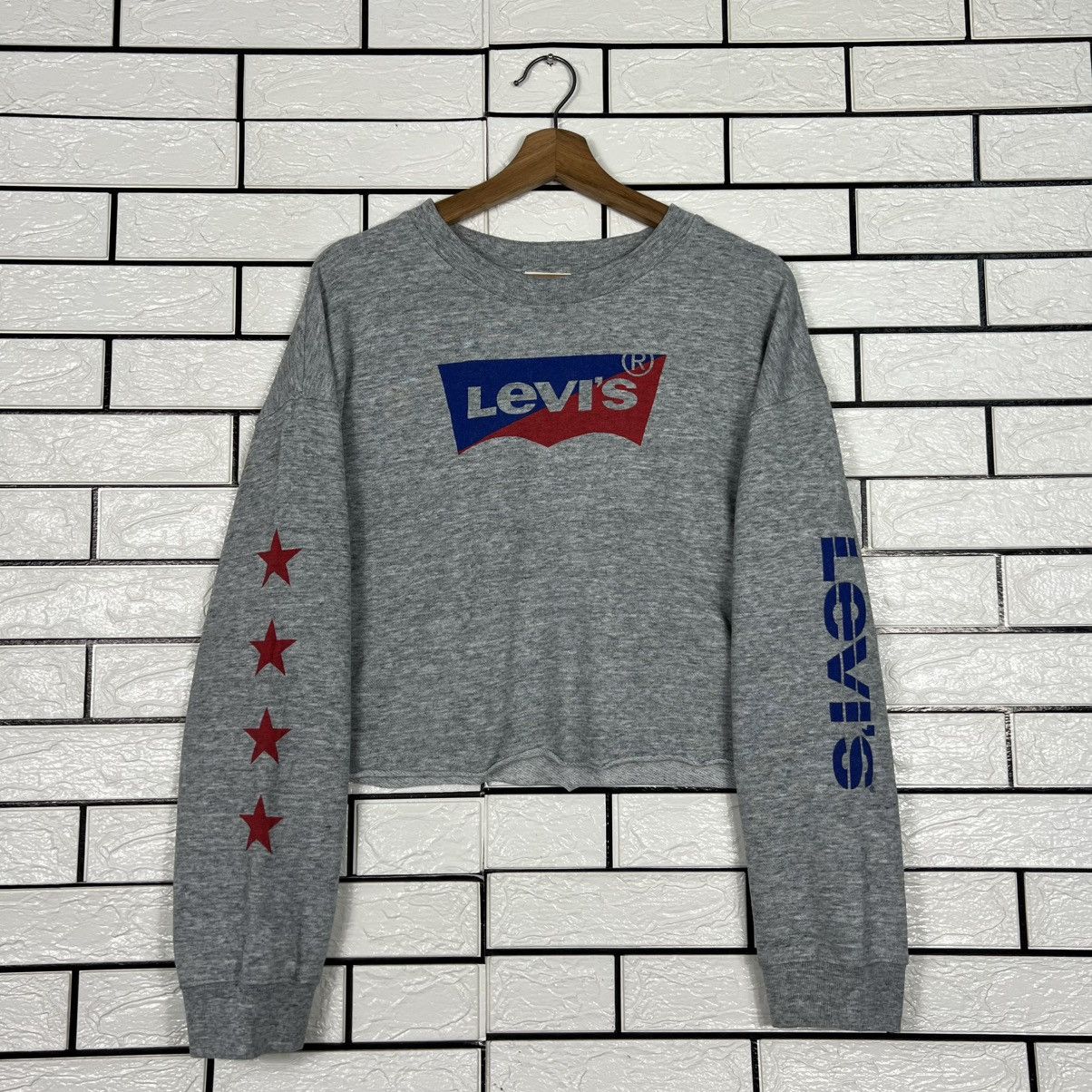 Levi's LEVIS Big Logo Cropped Sweater #4295-C195 Size M / US 6-8 / IT 42-44 - 9 Thumbnail