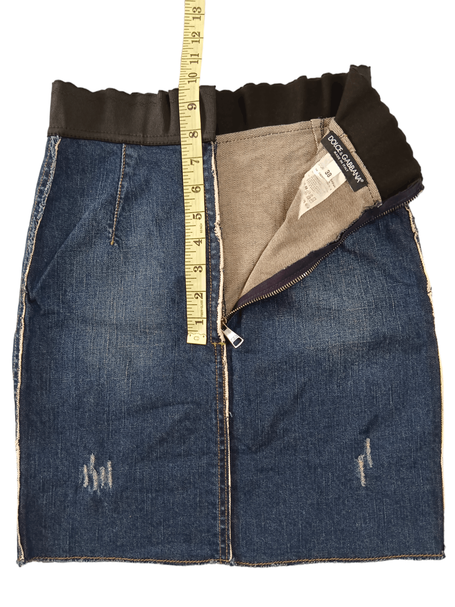 Dolce & Gabbana Dolce & Gabbana Denim Mini Skirt Size 24" / US 00 / IT 34 - 6 Thumbnail