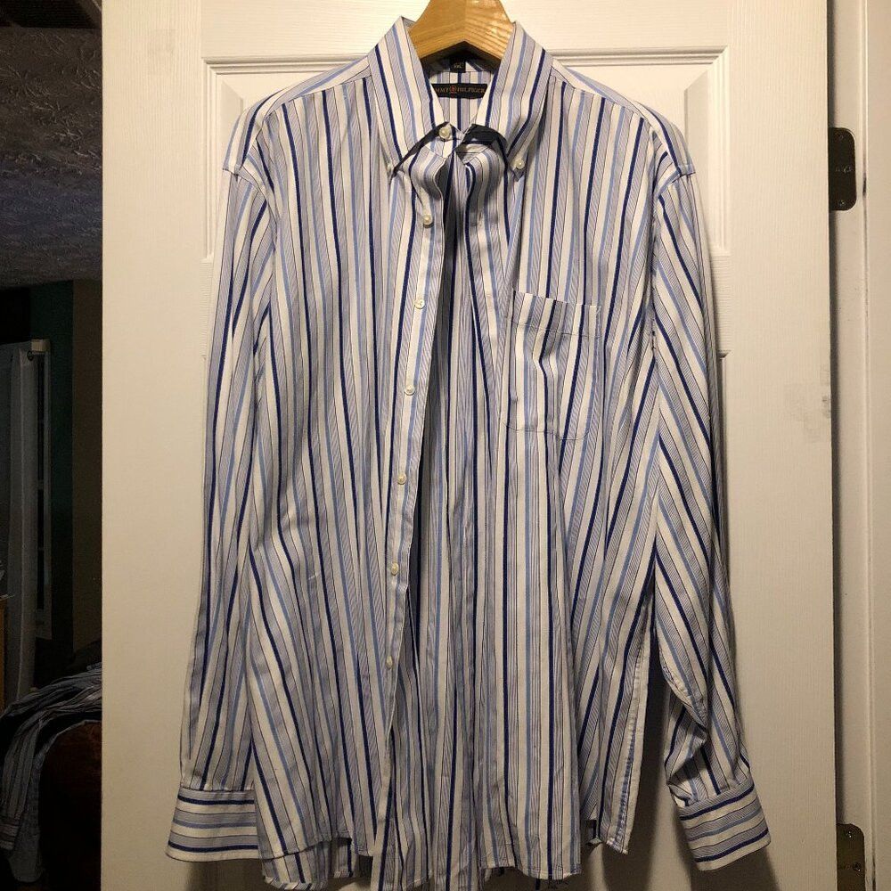 Tommy Hilfiger TOMMY HILFIGER MEN'S COTTON CASUAL SHIRT XXL (18/36-37) Size US XXL / EU 58 / 5 - 1 Thumbnail