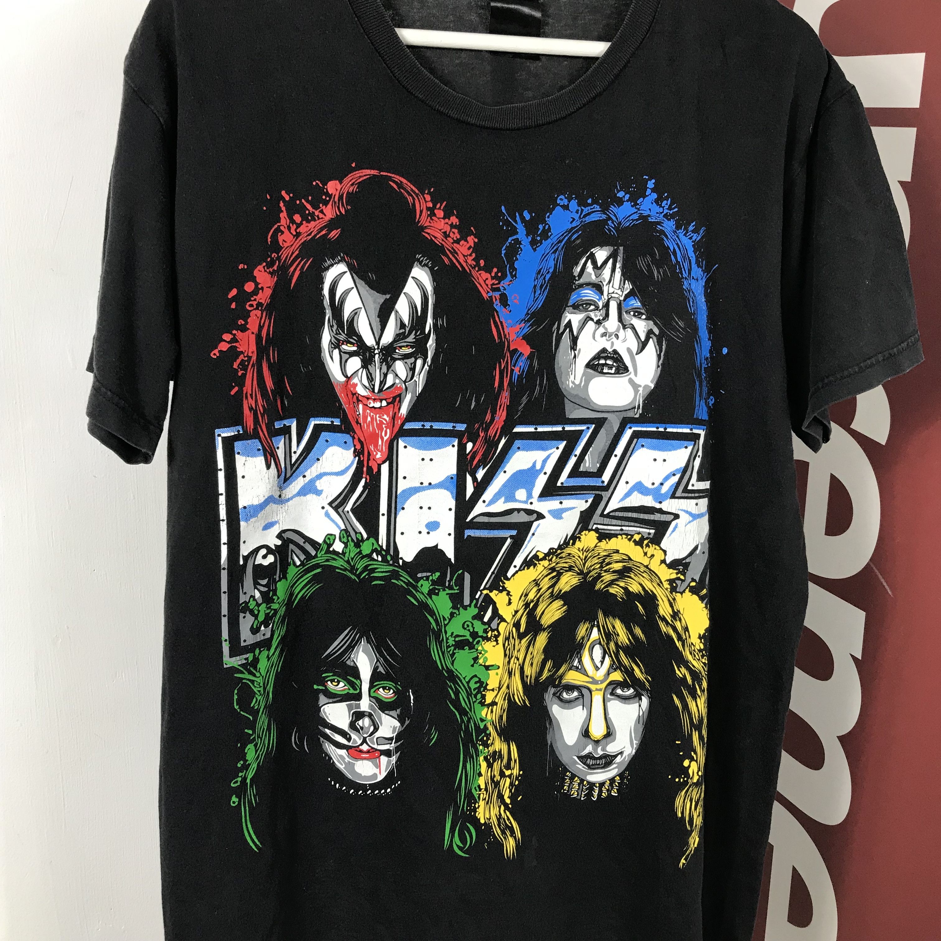 Band Tees Vintage kiss band t shirt thrashed distressed Size US L / EU 52-54 / 3 - 4 Thumbnail