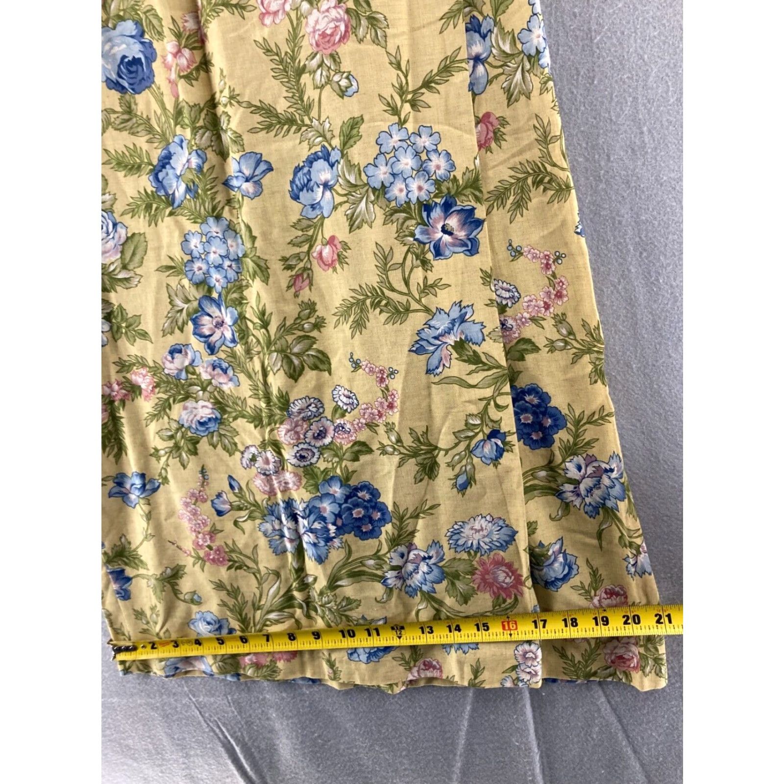 Vintage VINTAGE Intriguing Threads Maxi Skirt Womens 12 USA Made Yellow Floral 1980s Size 34" / US 12 / IT 48 - 3 Thumbnail