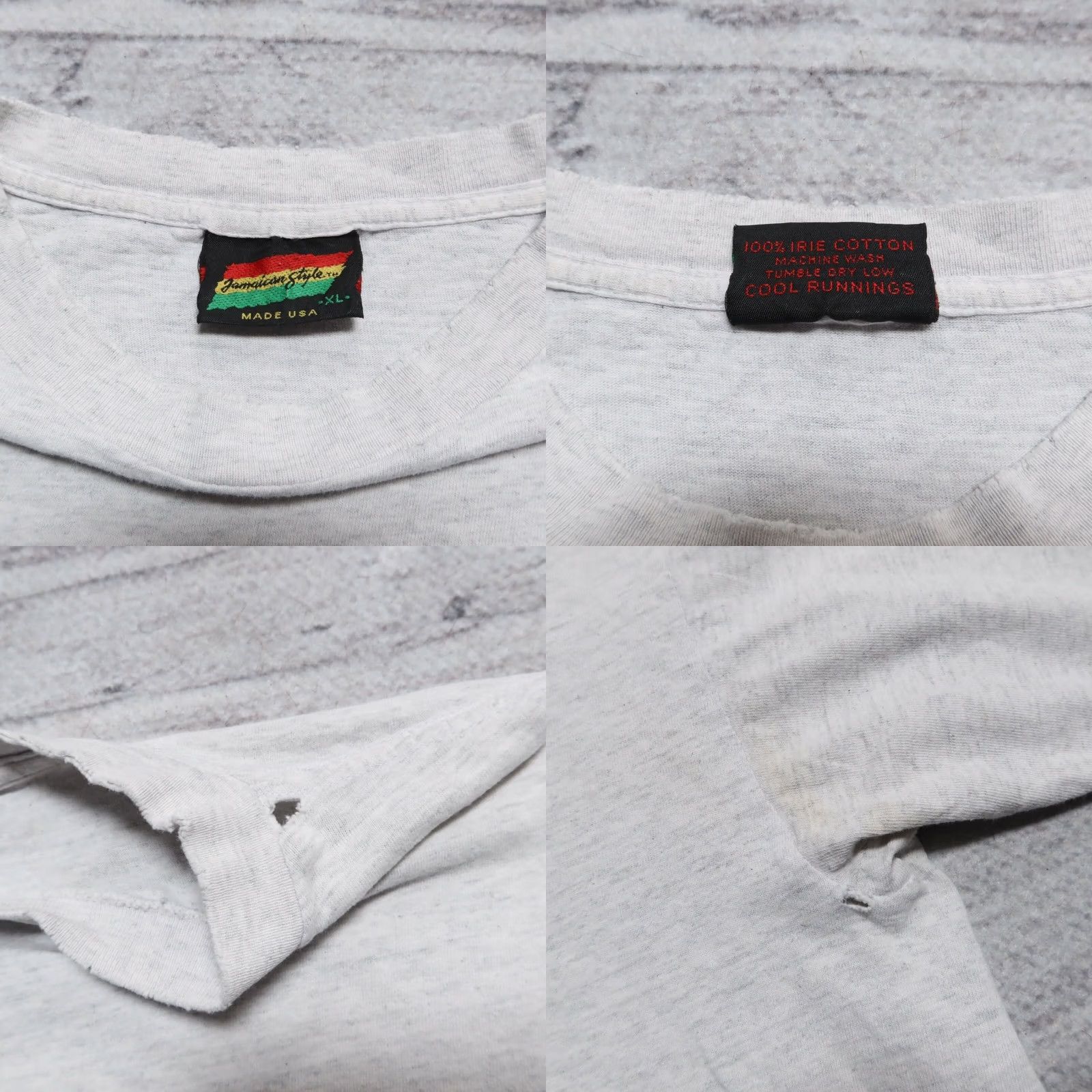 Vintage VINTAGE KGB Jamaican Style Tshirt X-Large Heather Grey Mens 90s Raglan? Size US XL / EU 56 / 4 - 8 Thumbnail