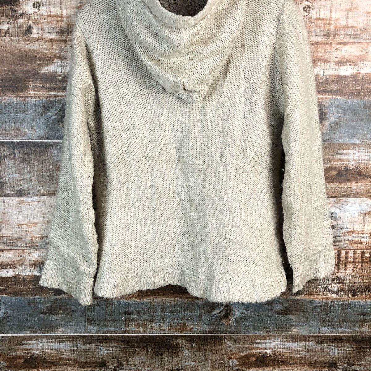 Homespun Knitwear × Japanese Brand Woble Cotton Brown Hoodie cable Knitwear #A2338 Size M / US 6-8 / IT 42-44 - 14 Thumbnail