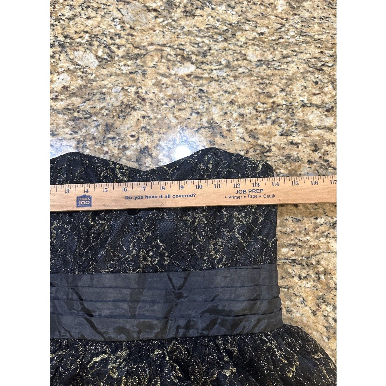 Betsey Johnson VINTAGE Betsey Johnson Dress Cocktail Mini Strapless 8 Women Black Gold Mens? Ladies? Size M / US 6-8 / IT 42-44 - 4 Thumbnail