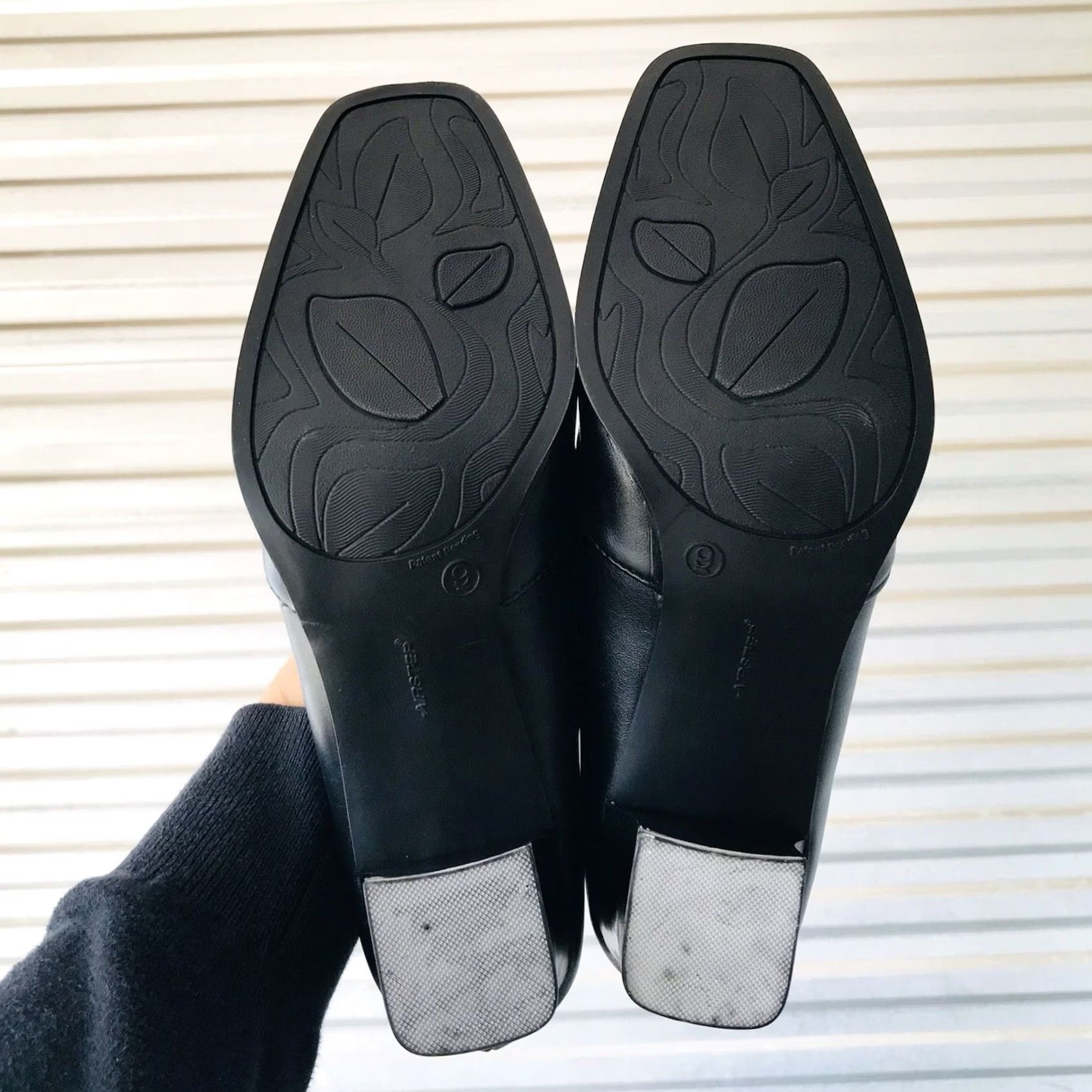 Vintage Airstep Women Black Treasure Faux Leather Slip-On Comfort Heels Pumps 9 Size US 9 / IT 39 - 5 Thumbnail
