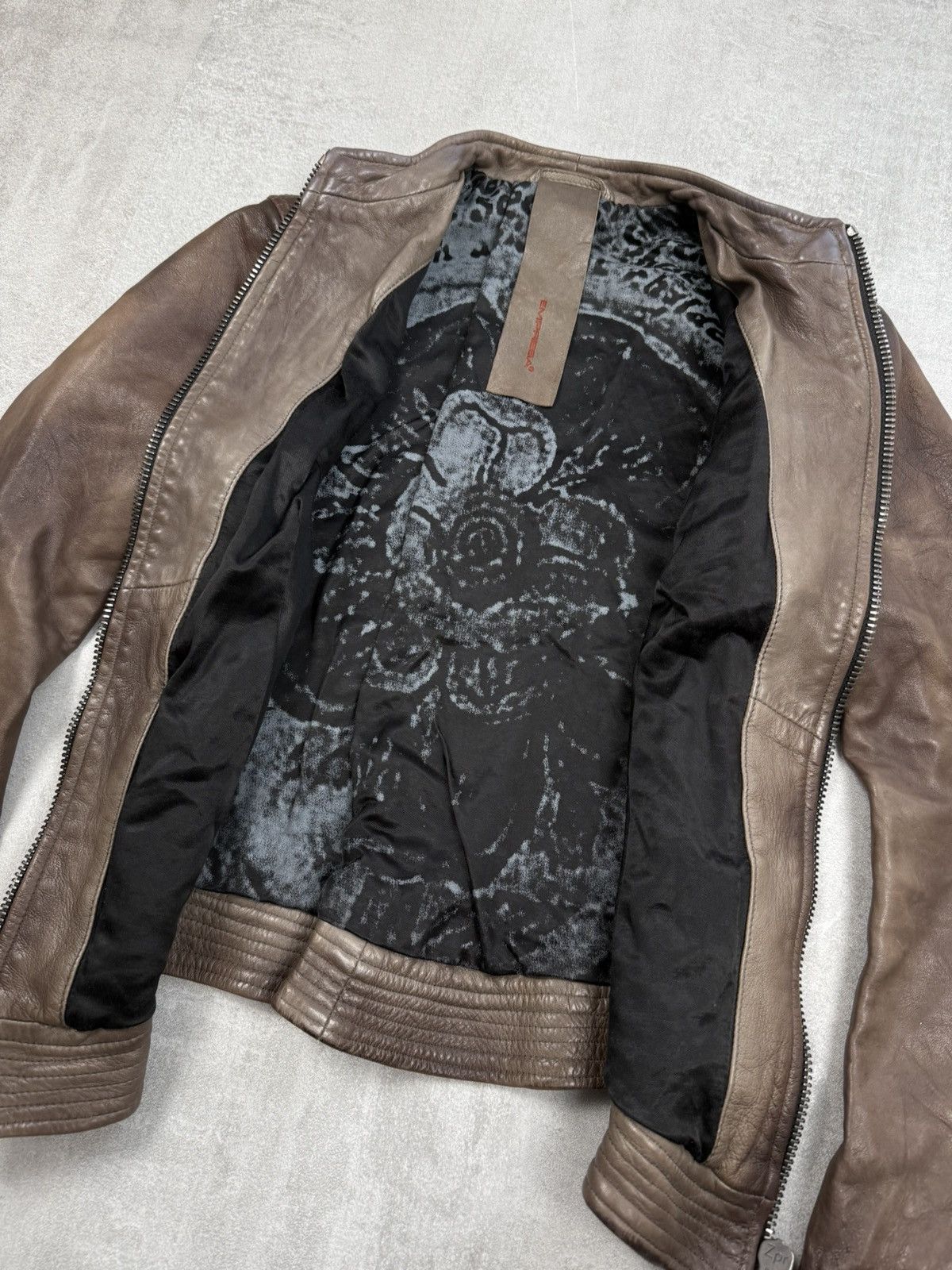 Vintage EMPRESA Milano leather jacket archive opium Rick style y2k Size XS / US 0-2 / IT 36-38 - 7 Thumbnail