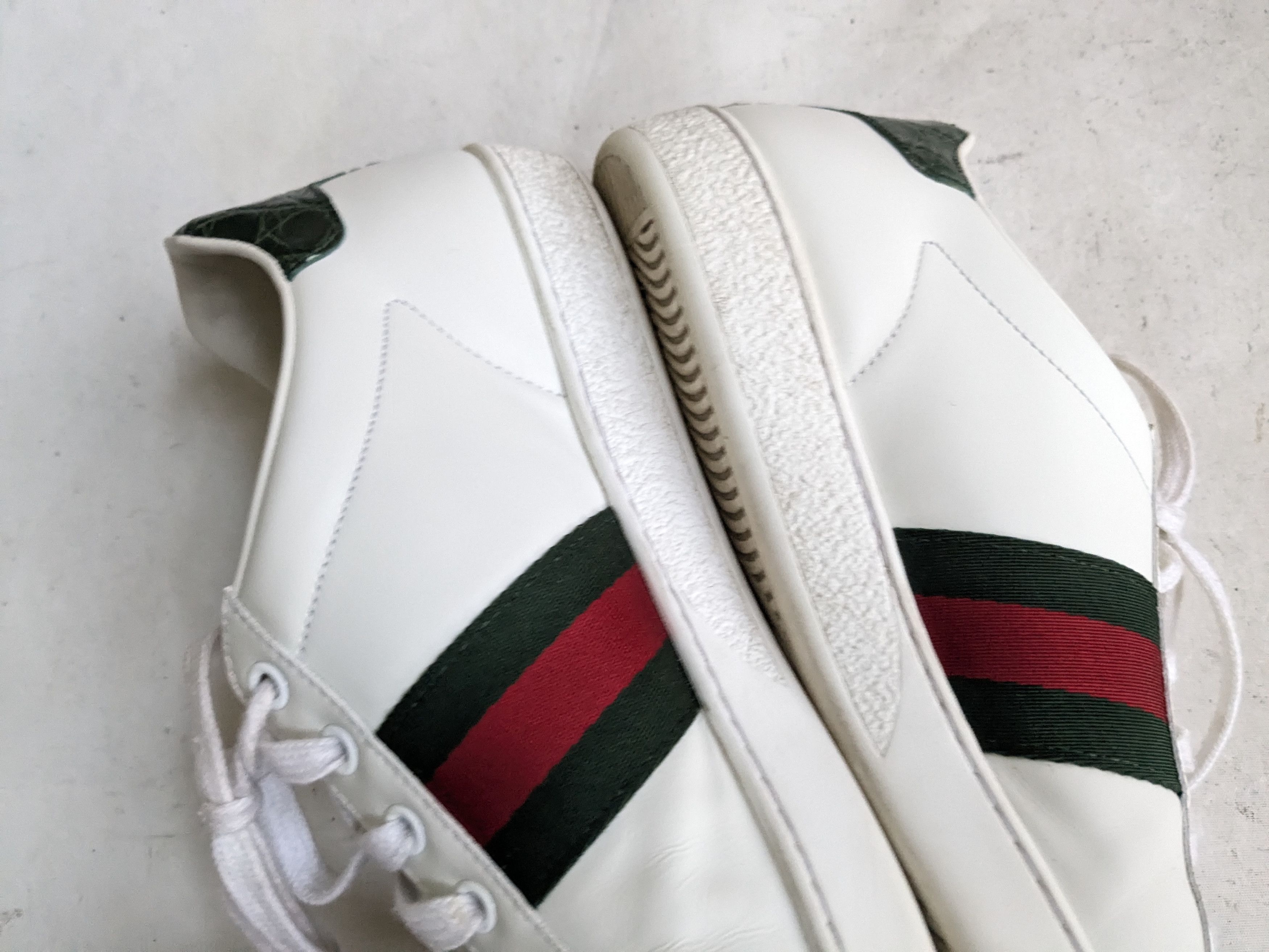 Gucci Gucci Ace Sneakers 7 White Leather Low 386750 Size US 7 / EU 40 - 10 Thumbnail