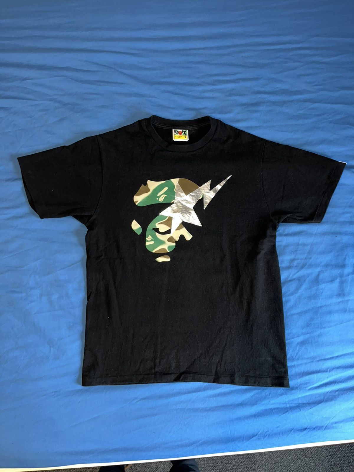 Bape Liquid Camo Ape Sta Tee shirt Black/Olive A Bathing Ape BAPE Size US M / EU 48-50 / 2 - 1 Thumbnail