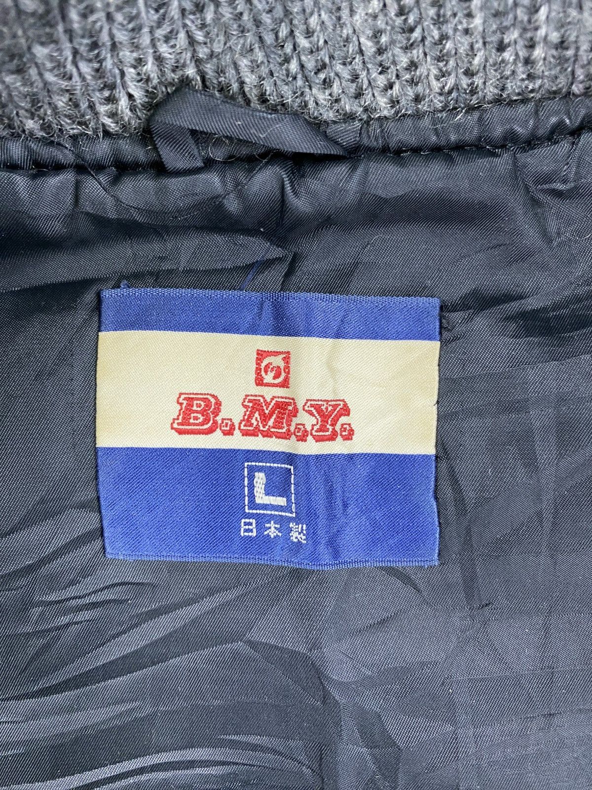 Japanese Brand Vintage B.M.Y Varsity Style Wool Jacket Size US M / EU 48-50 / 2 - 9 Thumbnail