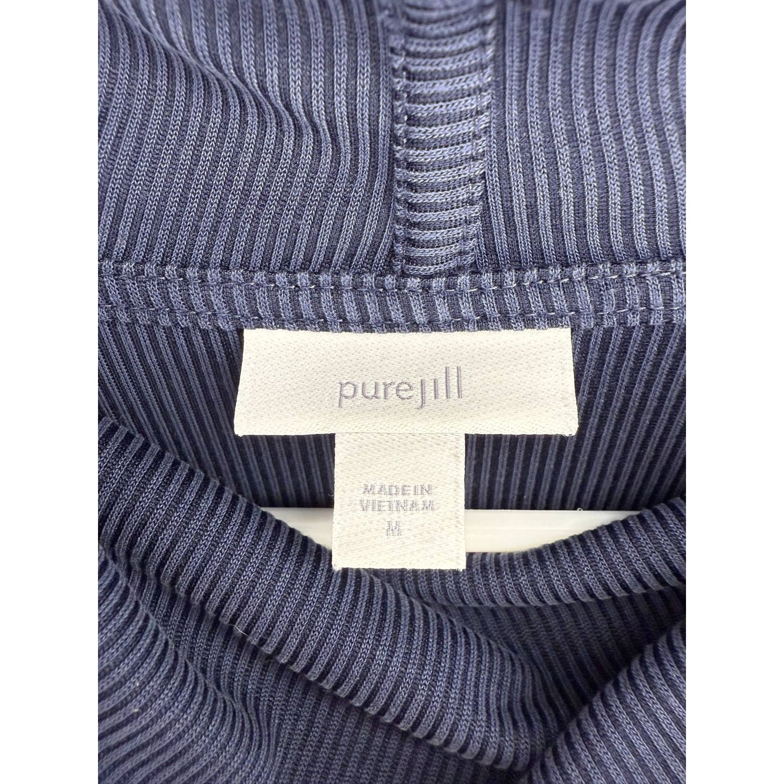Other Pure Jill Striped Cowl Neck Knit Tunic Top Navy Blue Women M Size M / US 6-8 / IT 42-44 - 6 Thumbnail