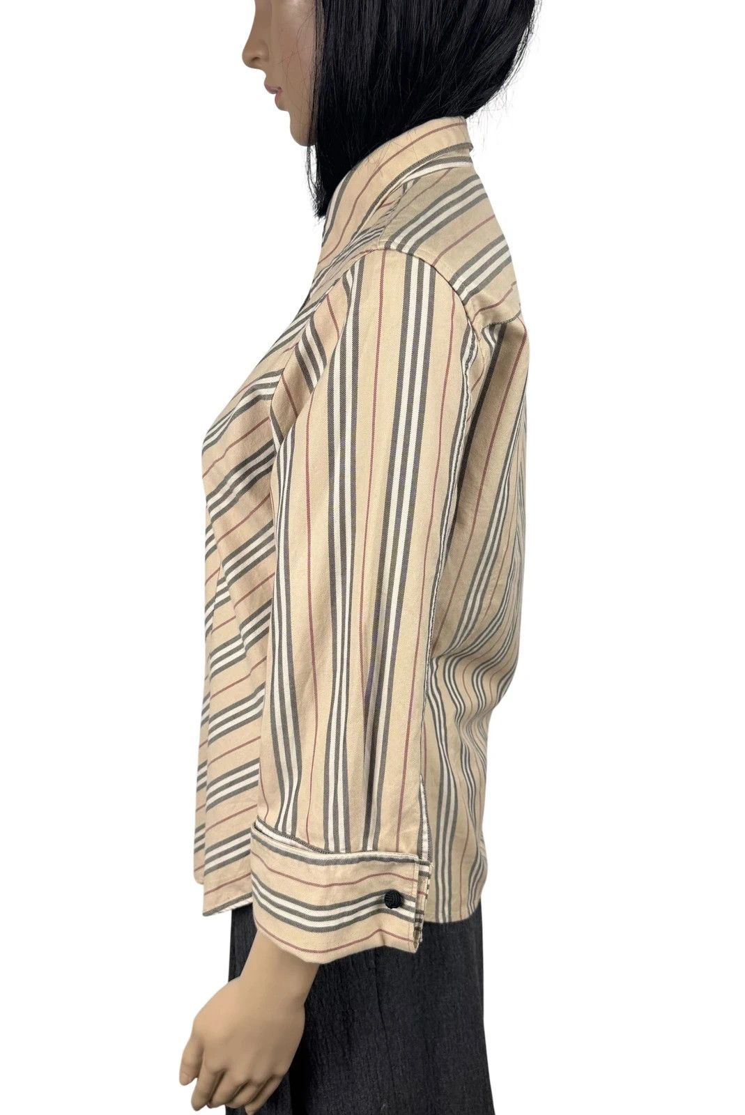 Burberry Burberry London Striped Shirt 3/4 Sleeve Vintage size M Size M / US 6-8 / IT 42-44 - 6 Thumbnail
