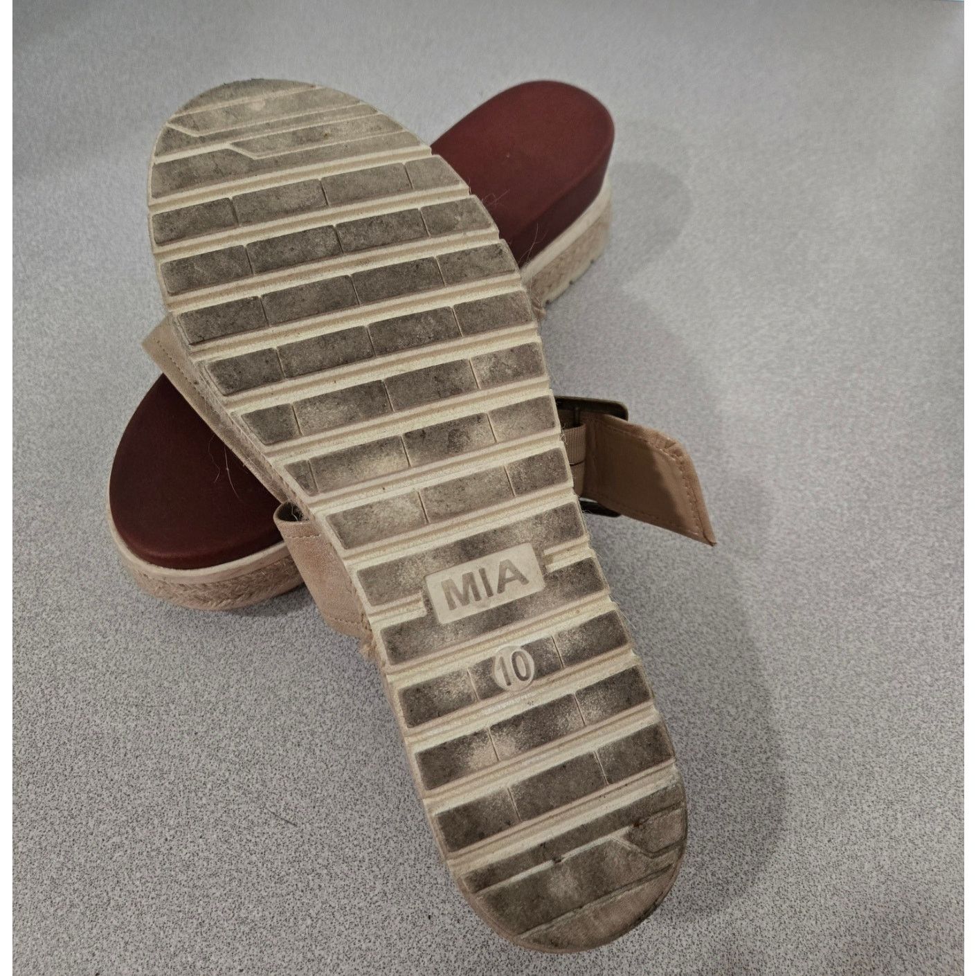 Other Mia Kika Dusty Gold Woman Sandal 2.3 Espadrille Heel Size 10 Size US 10 / IT 40 - 2 Thumbnail