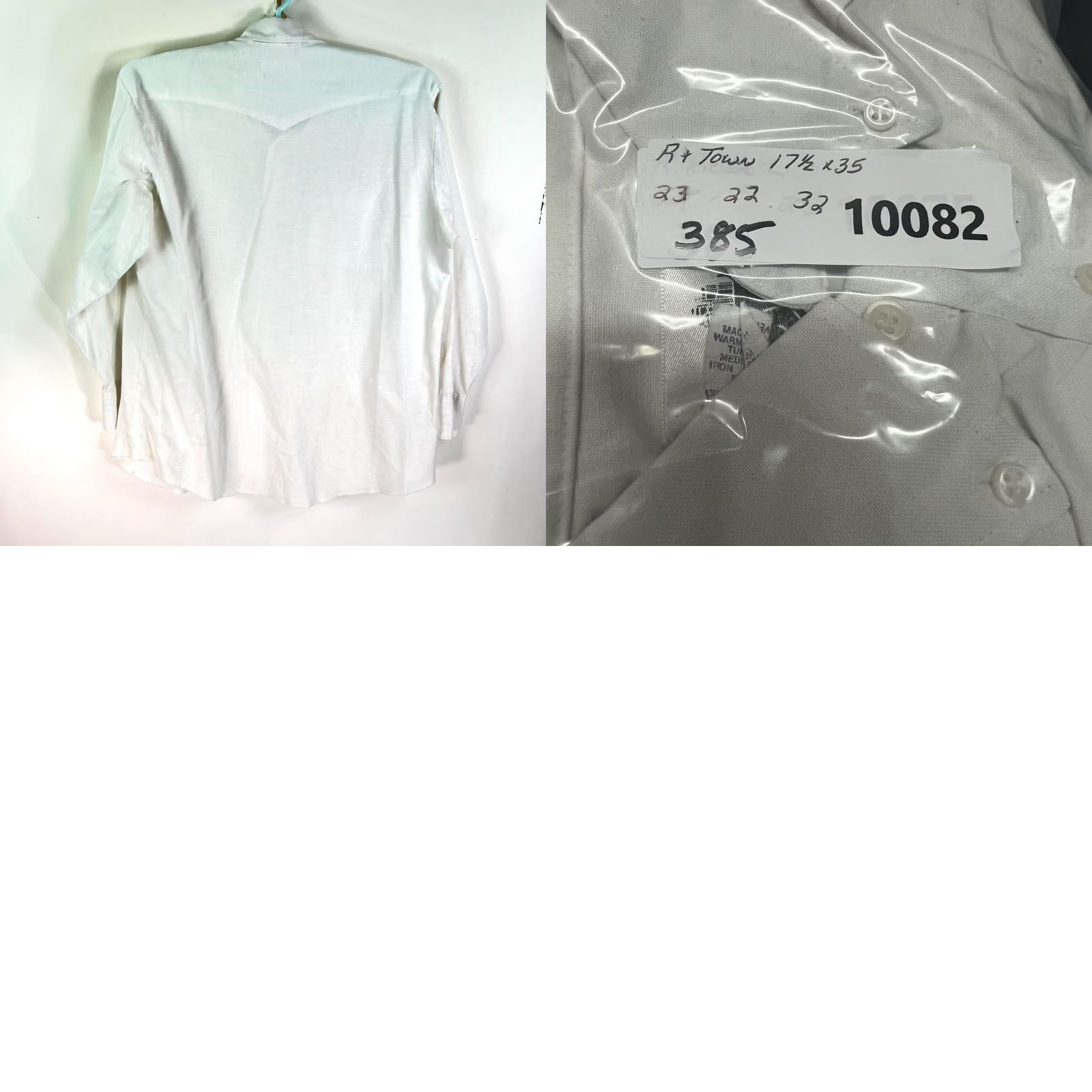 Vintage VINTAGE Ranch and Town Western Button-Up Shirt Mens 17.5 White 17.5X35 Size US XL / EU 56 / 4 - 8 Thumbnail