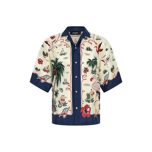 Dsquared2 DSQUARED2 Aloha Souvenir Shirt New & Authentic (Men's size:L Size US L / EU 52-54 / 3 - 1 Thumbnail