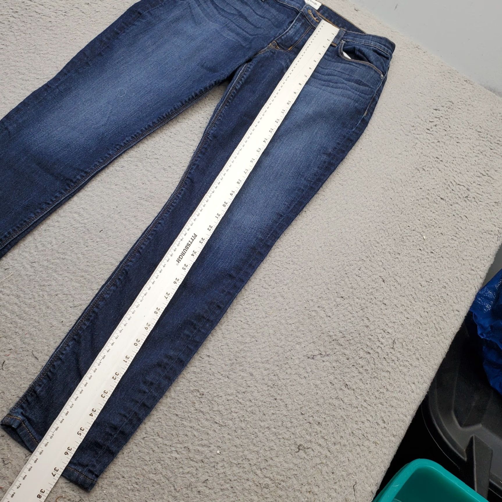 Hudson Hudson Womens Size 31 Blue Denim 5 Pocket Stretch Krista Super Skinny Jeans Size 24" / US 00 / IT 34 - 3 Thumbnail