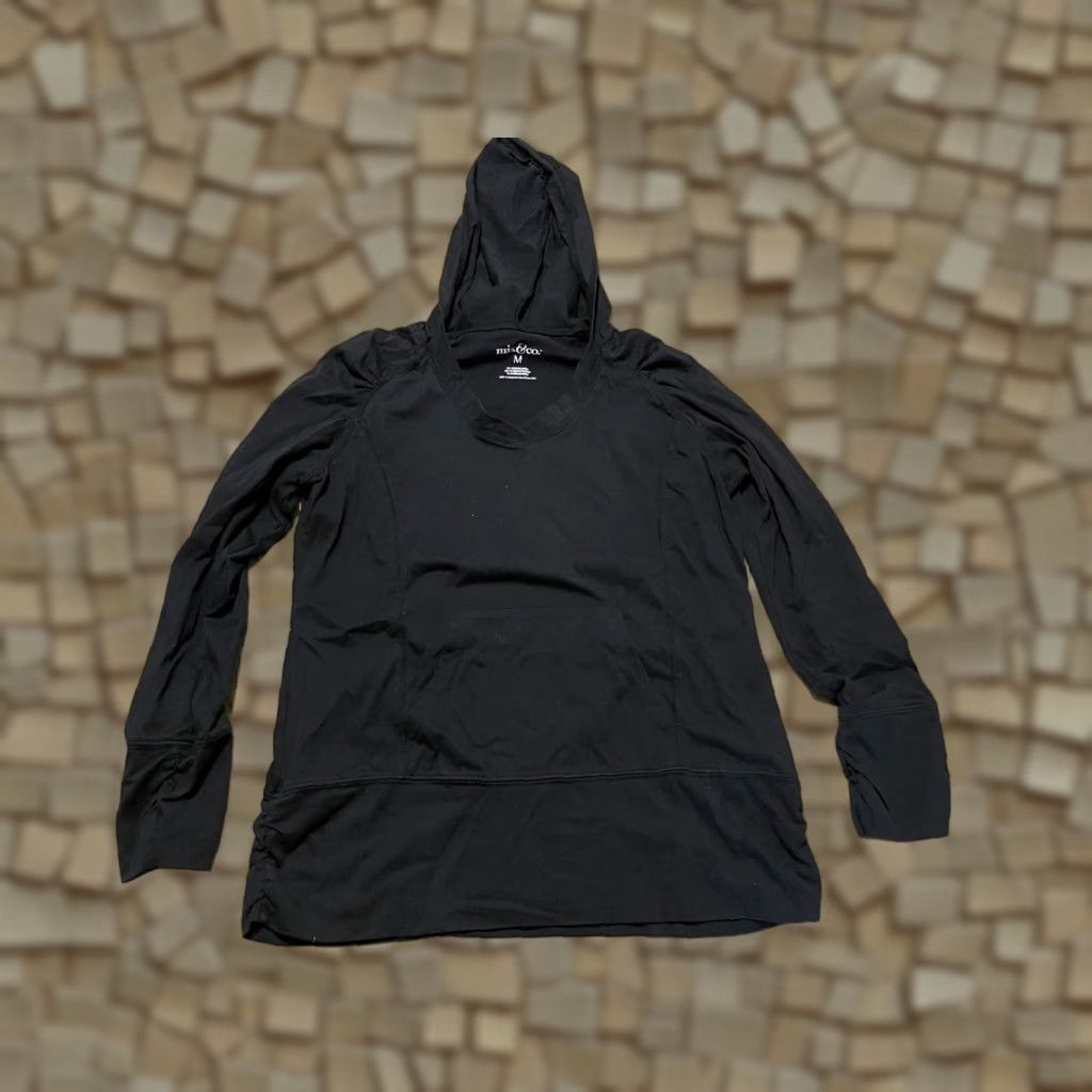Vintage Mix&Co. Hoodie Women’s Size Medium Black Pullover Casual Regular Long Sleeve Solid Modern Fall Spring Summer Size M / US 6-8 / IT 42-44 - 1 Thumbnail
