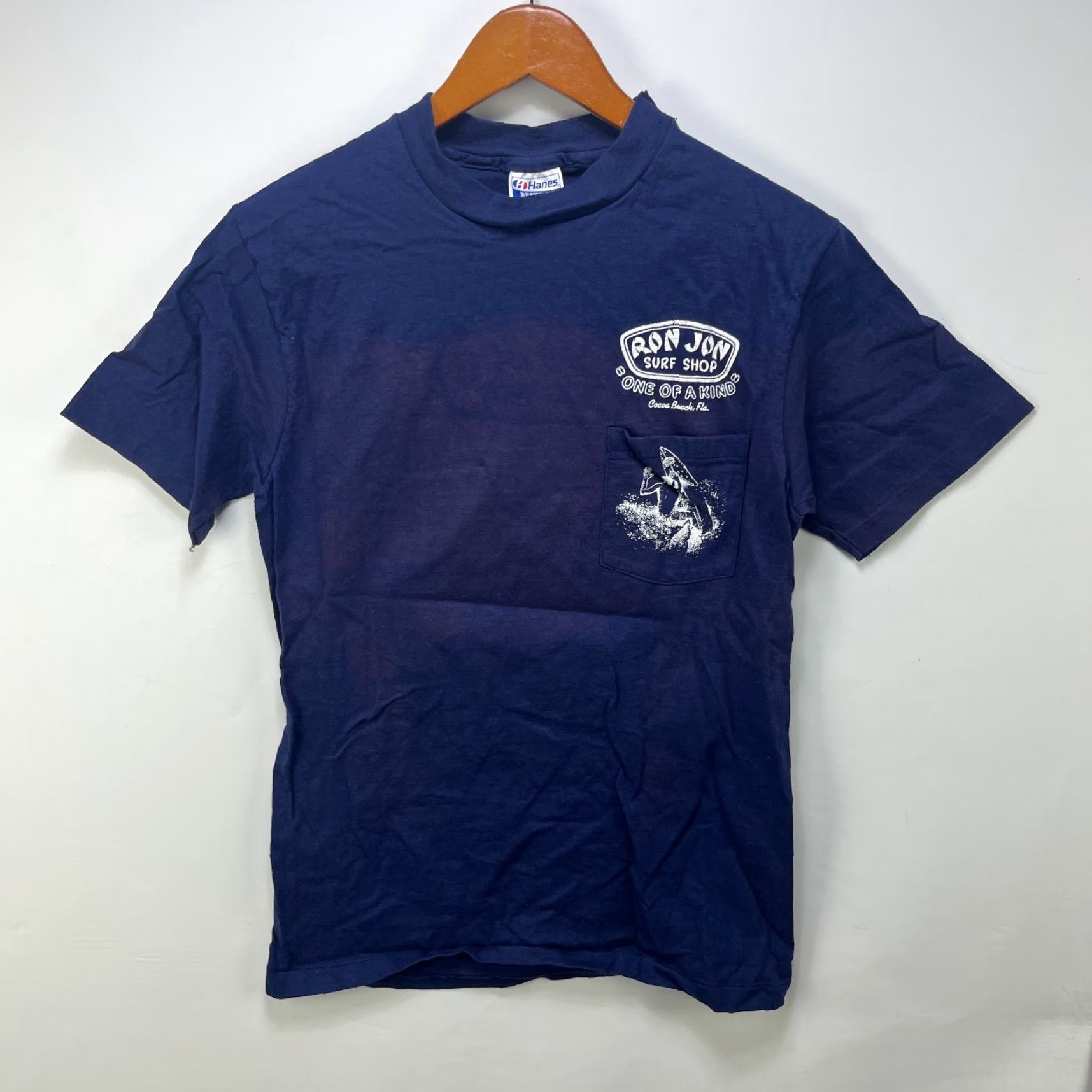 Ron Jon Surf Shop VINTAGE Ron Jon Surf Shop T Shirt M Blue 1980s Beach Mens Shirt Short Sleeve Crew Neck Cotton Knit Size US M / EU 48-50 / 2 - 7 Thumbnail