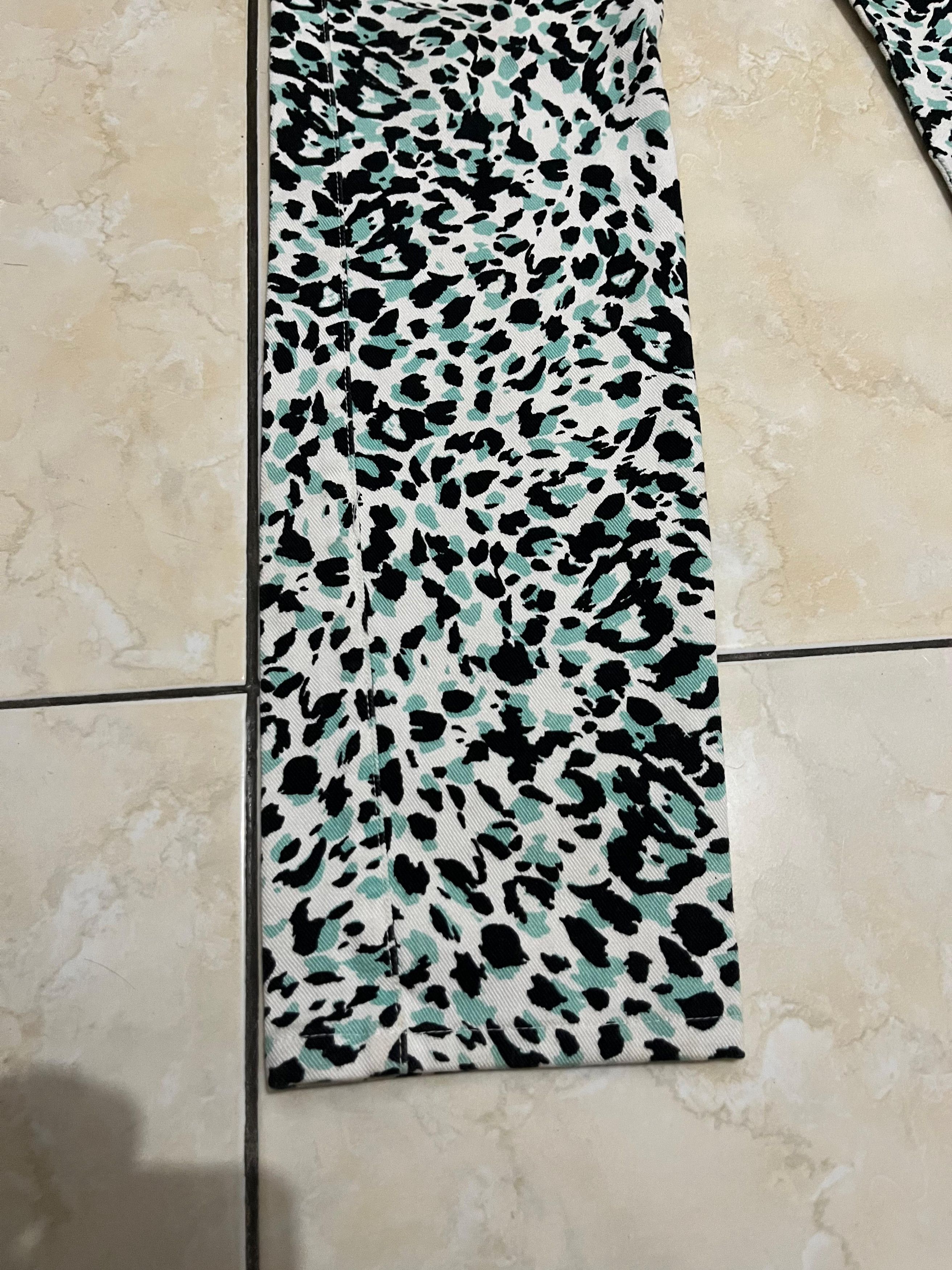 Pierre Balmain 🔥 PIERRE BALMAIN LEOPARD PRINT CARGO DENIM PANTS SKINNY FIT Size 30" / US 8 / IT 44 - 11 Thumbnail