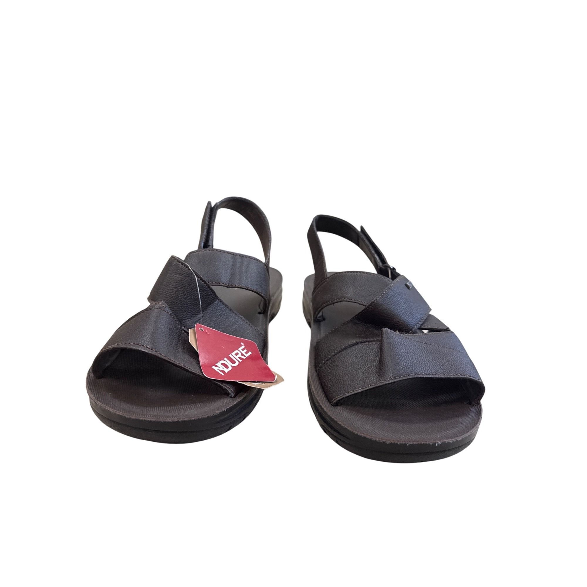 Other Ndure Mens Brown Leather Slip-On Sandals Size 10 SKU 8303 Size US 10 / EU 43 - 5 Thumbnail