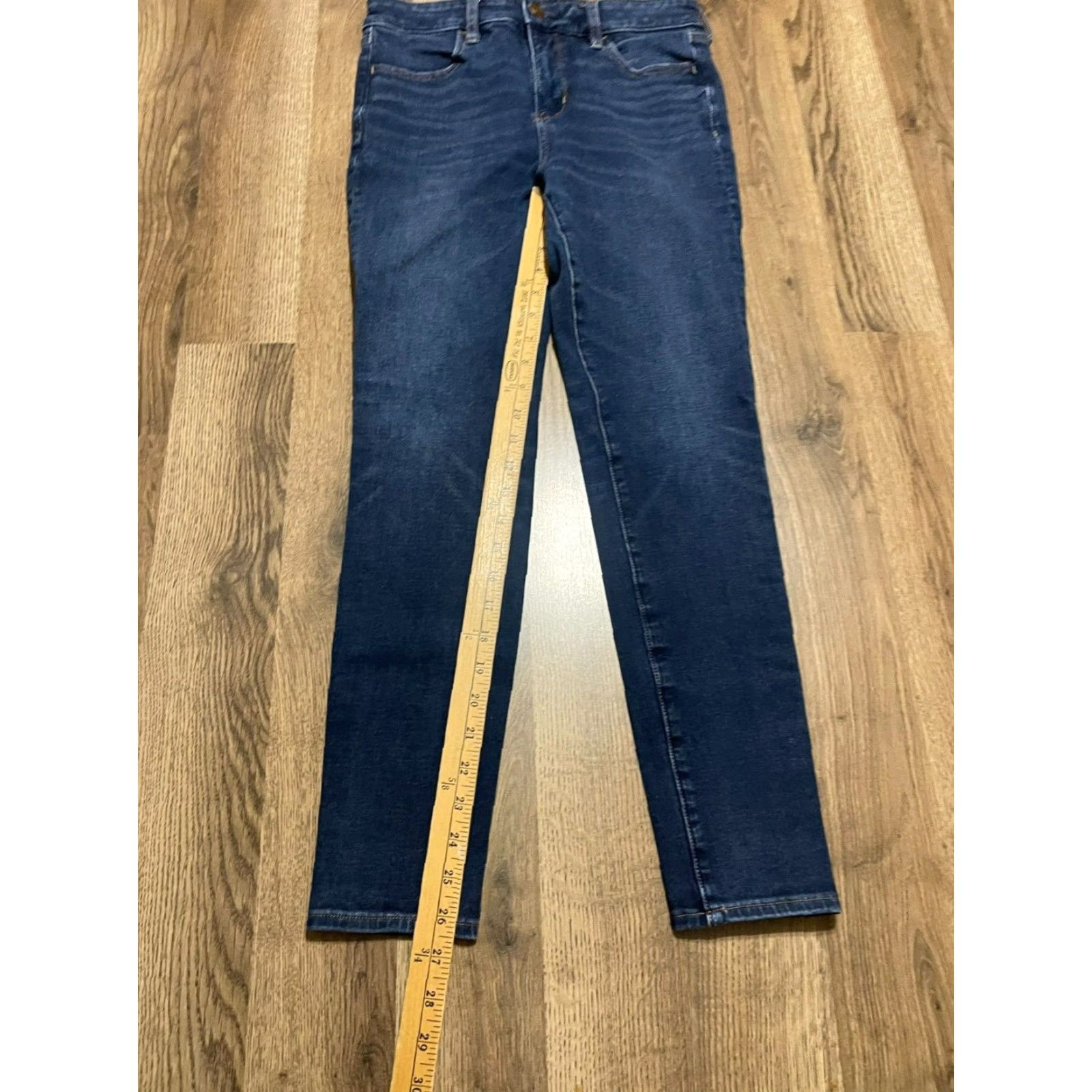 American Eagle Outfitters American Eagle Outfitters Jeans Women 8 Blue Denim Skinny Dark Wash Jeans Size 30" / US 8 / IT 44 - 5 Thumbnail
