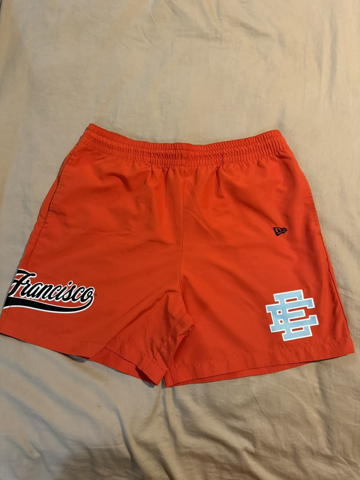 Eric Emanuel EE good Basic Short Lightning Bolt Orange Size M