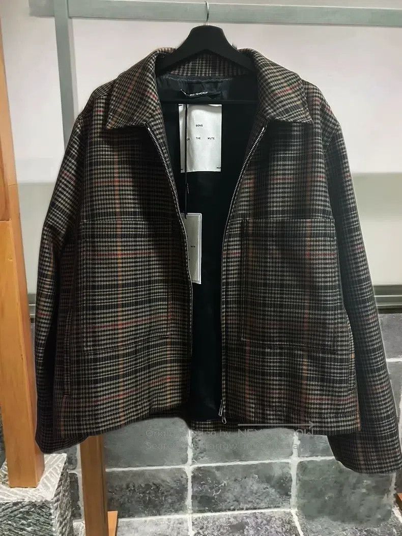 Song For The Mute SONG FOR THE MUTE Brown checkered jacket Size US M / EU 48-50 / 2 - 1 Thumbnail