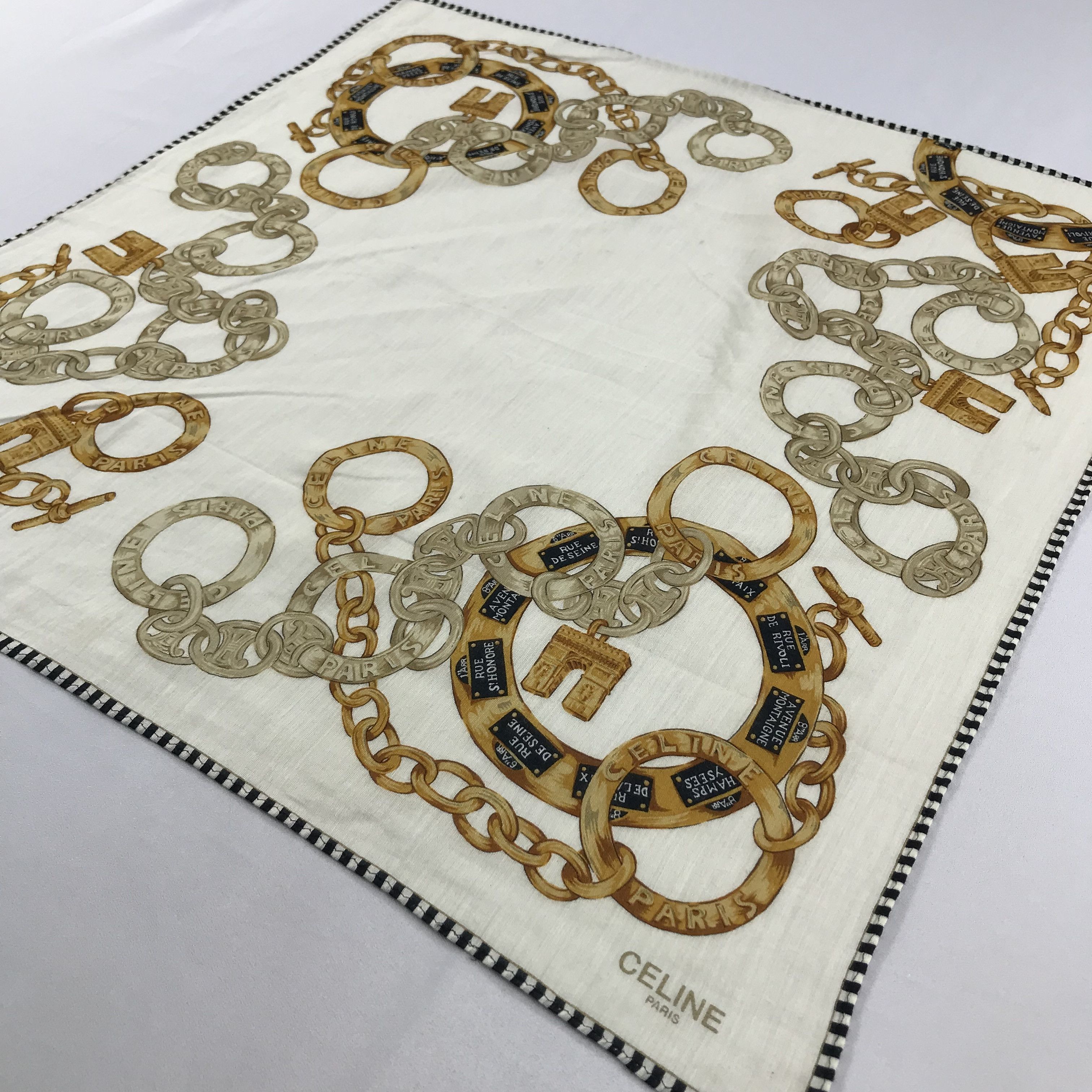 Celine × Vintage Celine Bandana / Handkerchief / Neckerchief - S2196 Size ONE SIZE - 2 Thumbnail