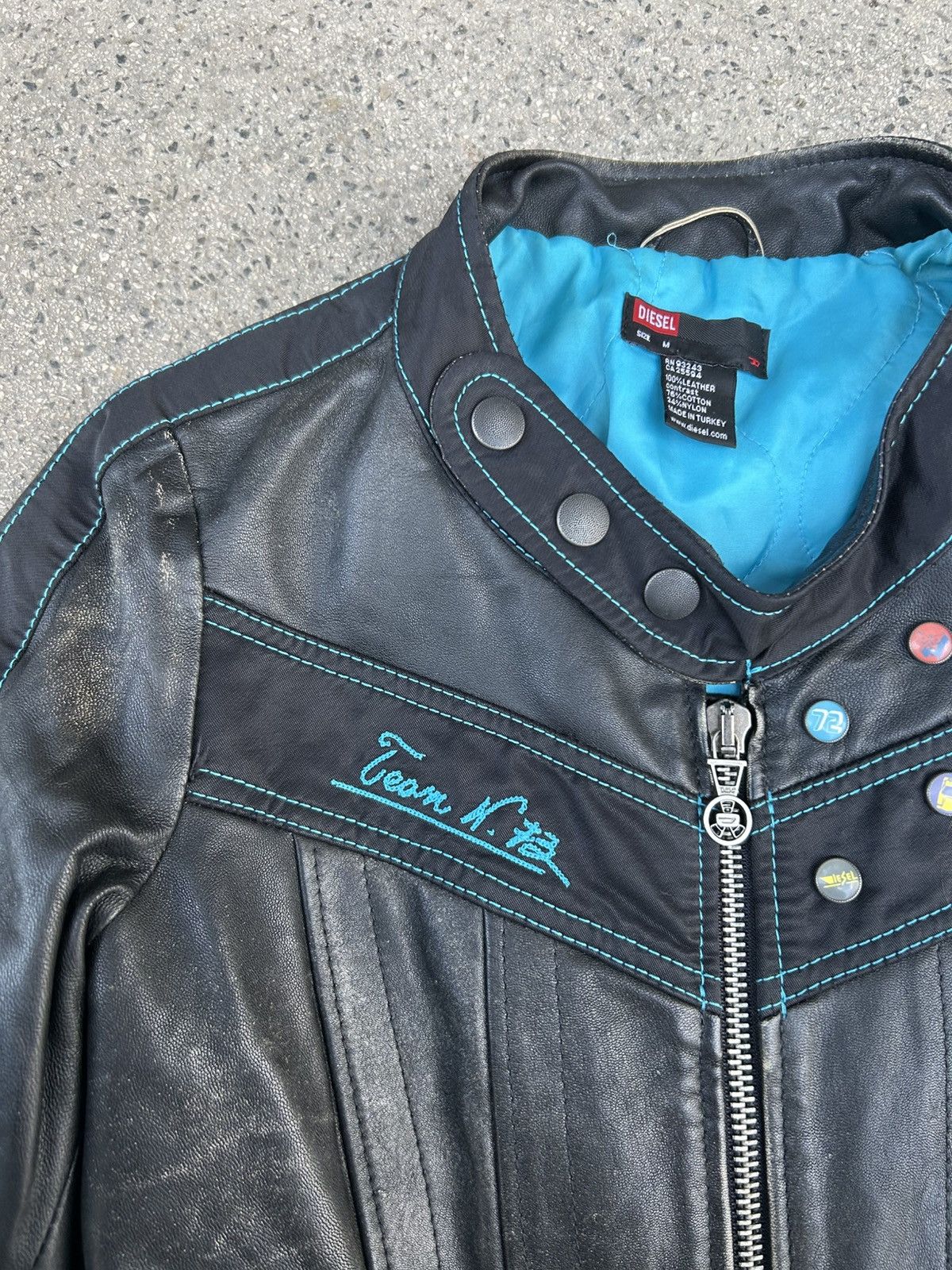 Diesel Vintage Diesel Y2K Leather Jacket Fitted Denim Moto Jacket Size M / US 6-8 / IT 42-44 - 7 Thumbnail