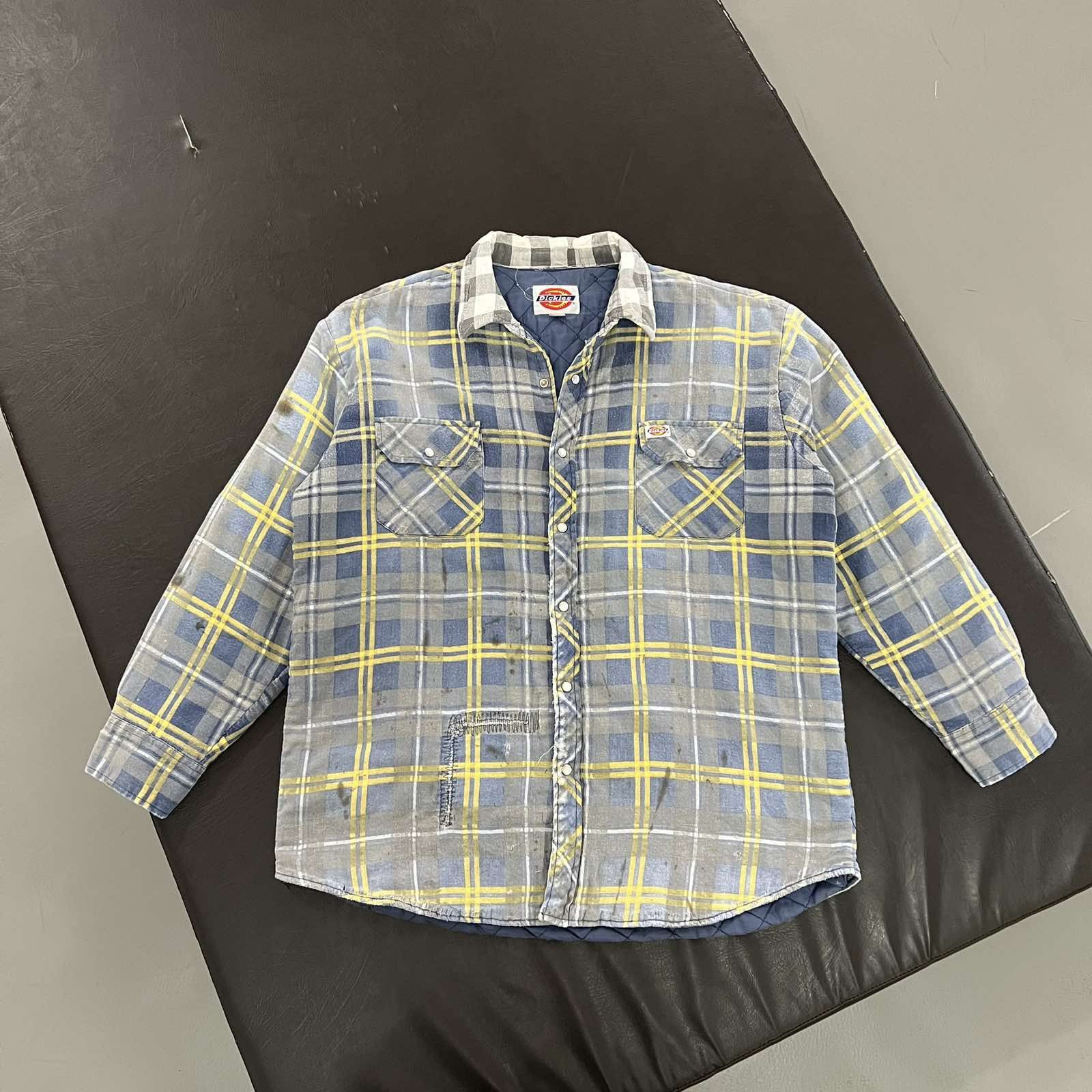 Dickies Vintage Dickies Flannel Shirt Workwear Button Up Sz L Size US L / EU 52-54 / 3 - 1 Thumbnail